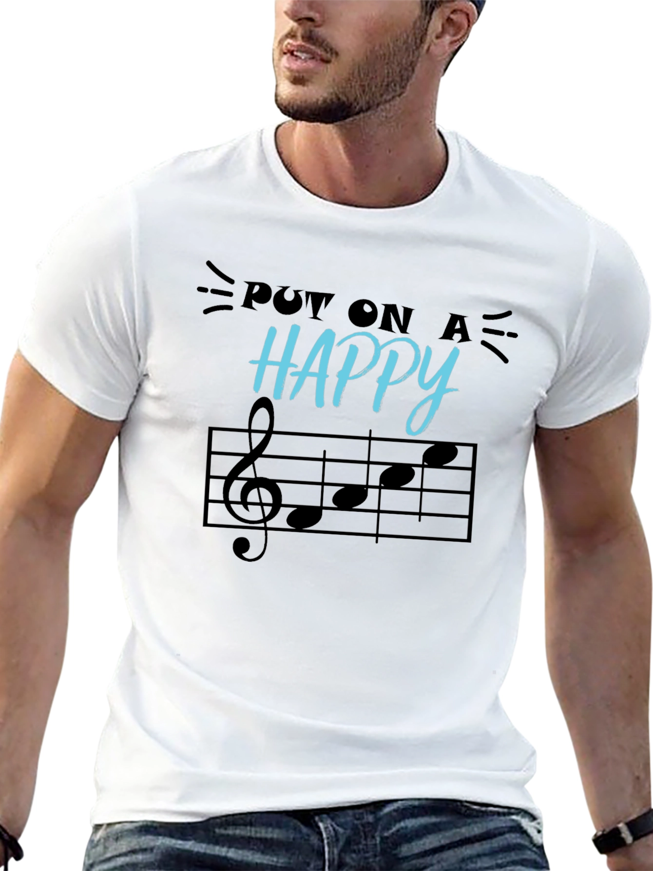 Happy Music Notes Graphic Tee