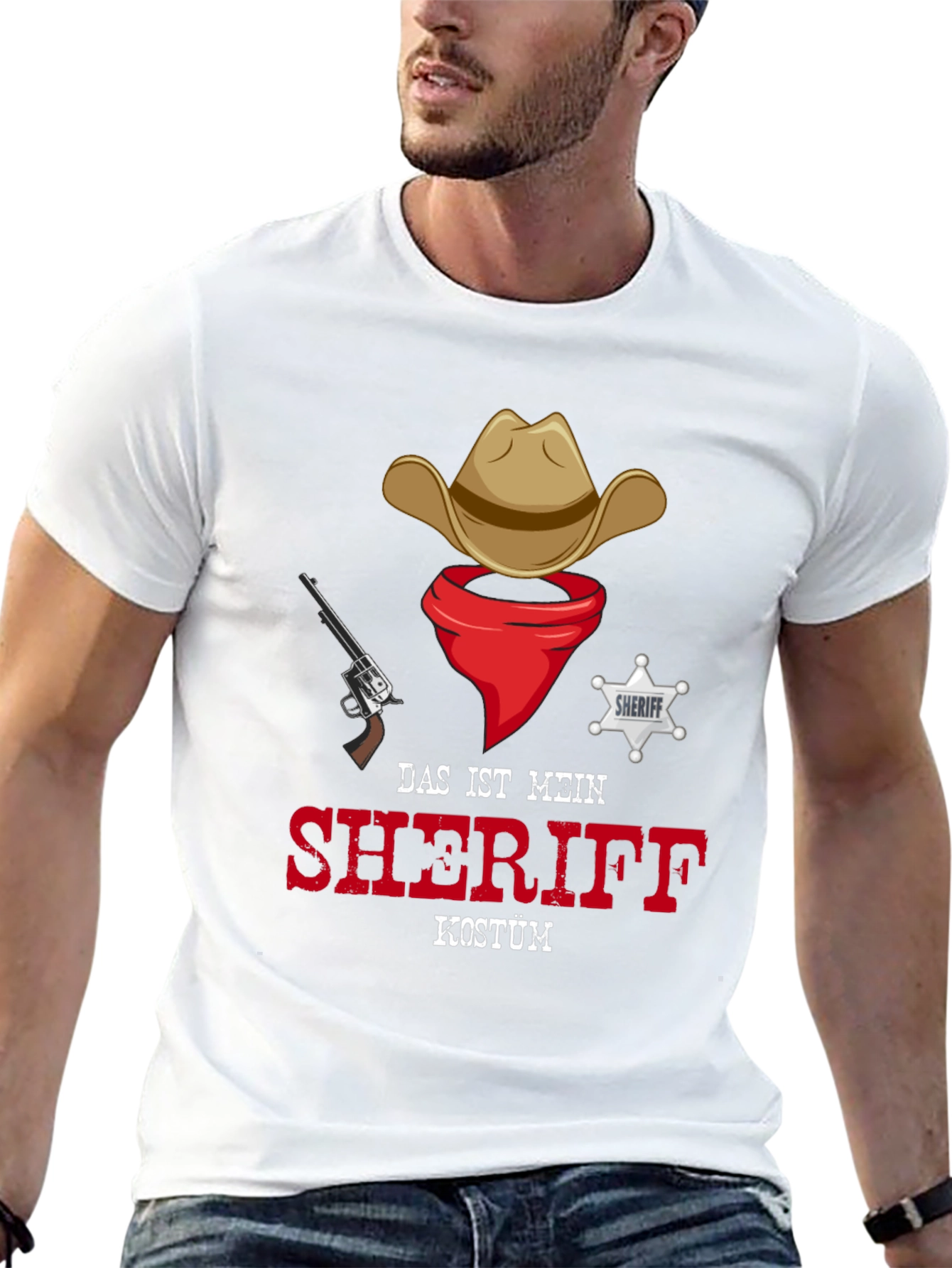 Sheriff Costume T-Shirt - Cowboy Western Style