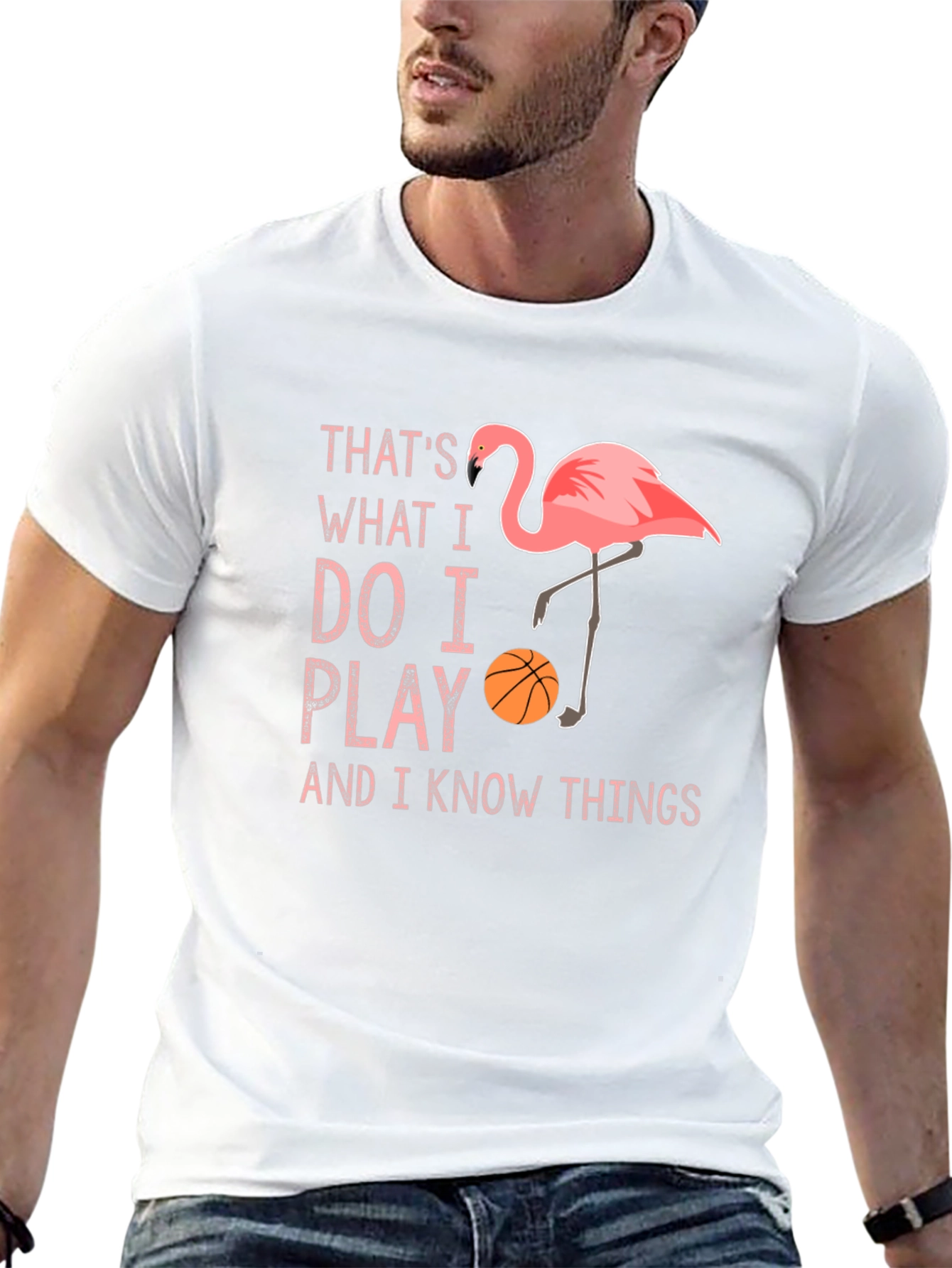 Flamingo Basketball Player T-Shirt