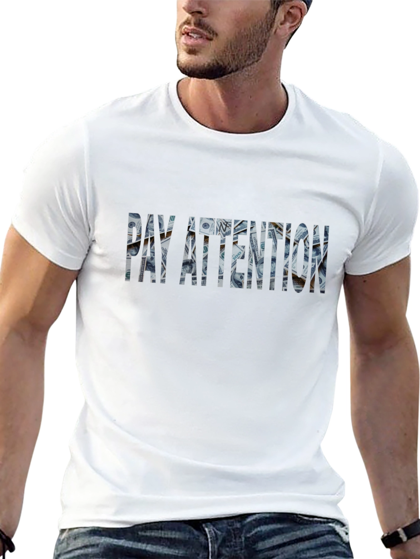 Pay Attention Black Graphic Tee