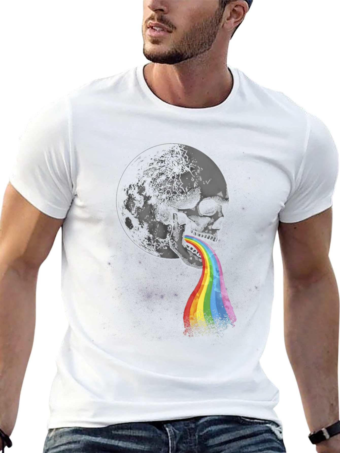 Skull Rainbow Vomit T-Shirt