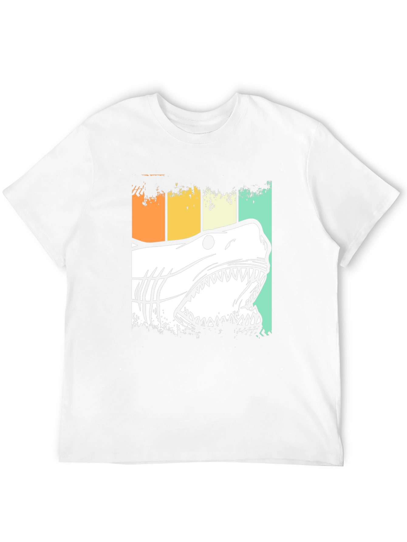 Shark Retro Graphic Tee - Black Cotton T-Shirt