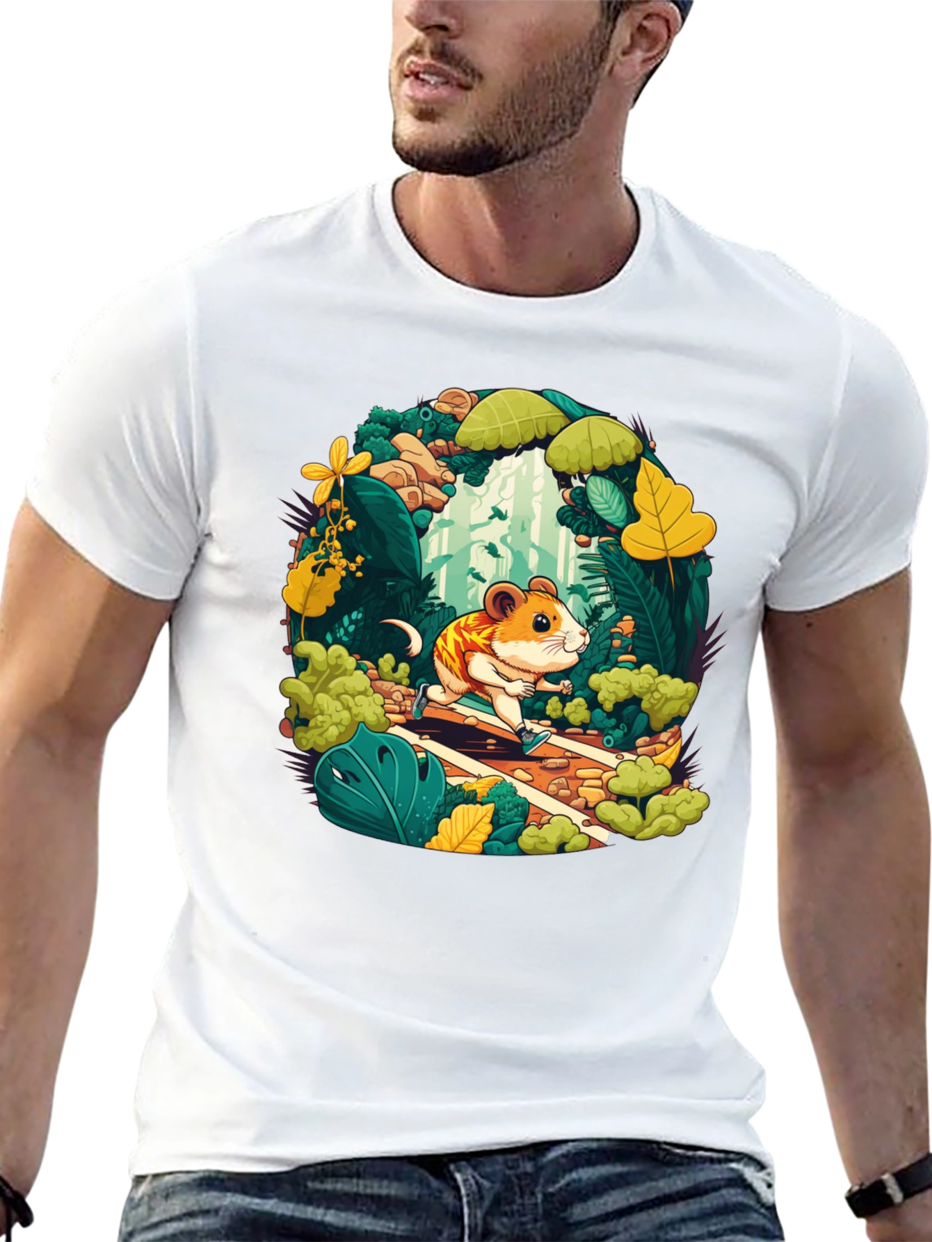 Hamster Running T-Shirt - Forest Adventure