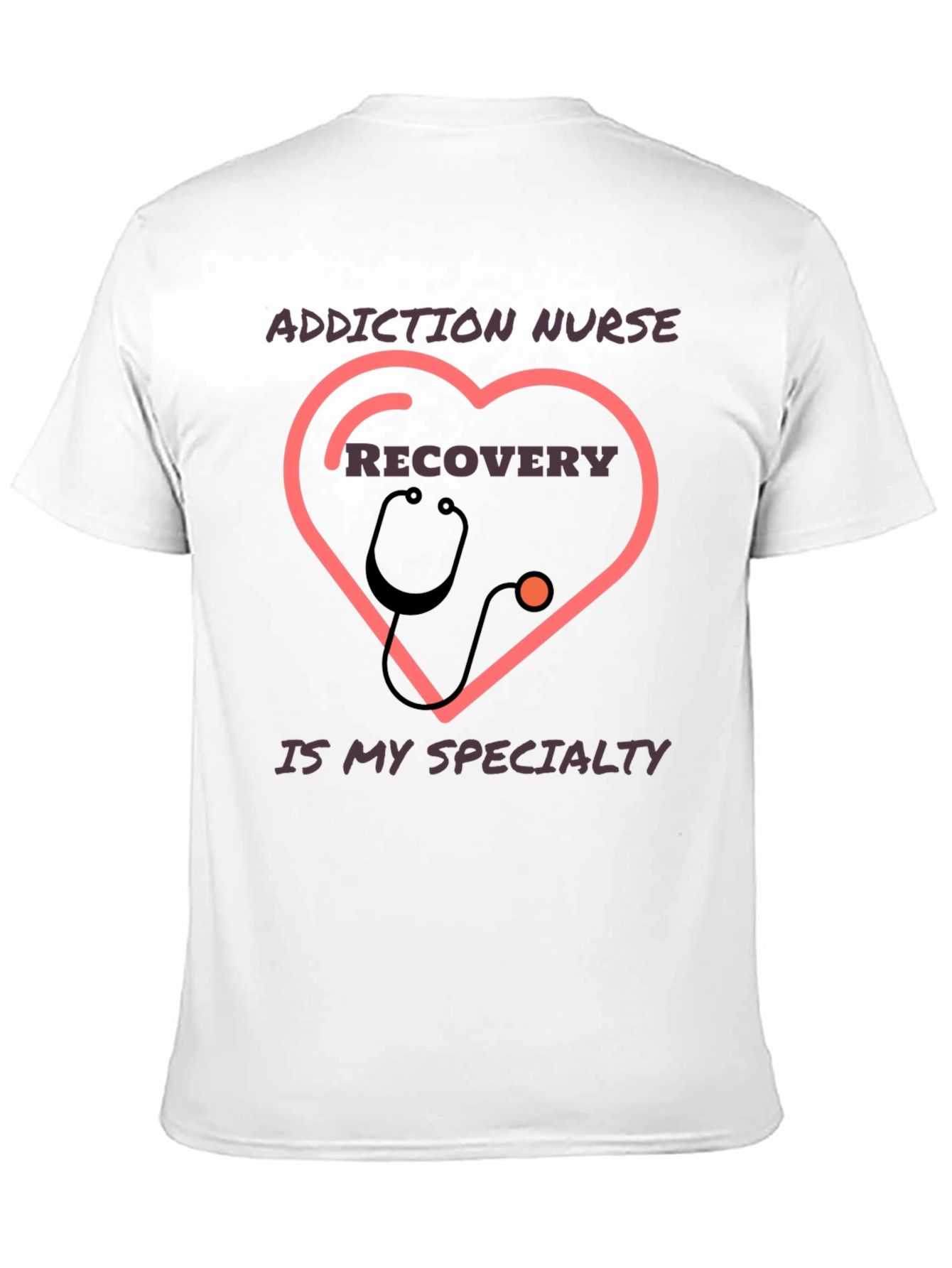Addiction Nurse Recovery Heart T-Shirt
