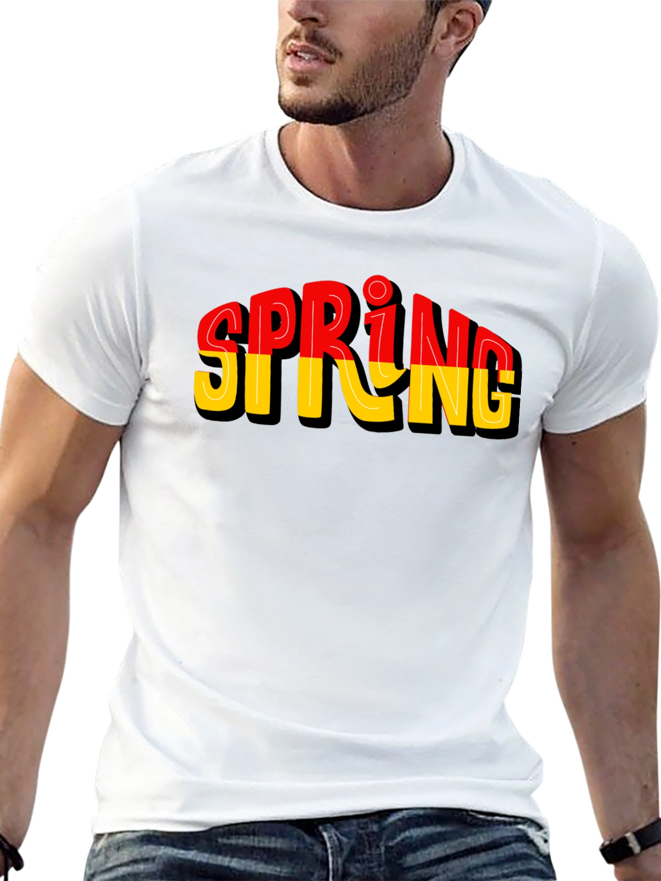 Stylish Spring Graphic Tee - Soft Cotton Blend