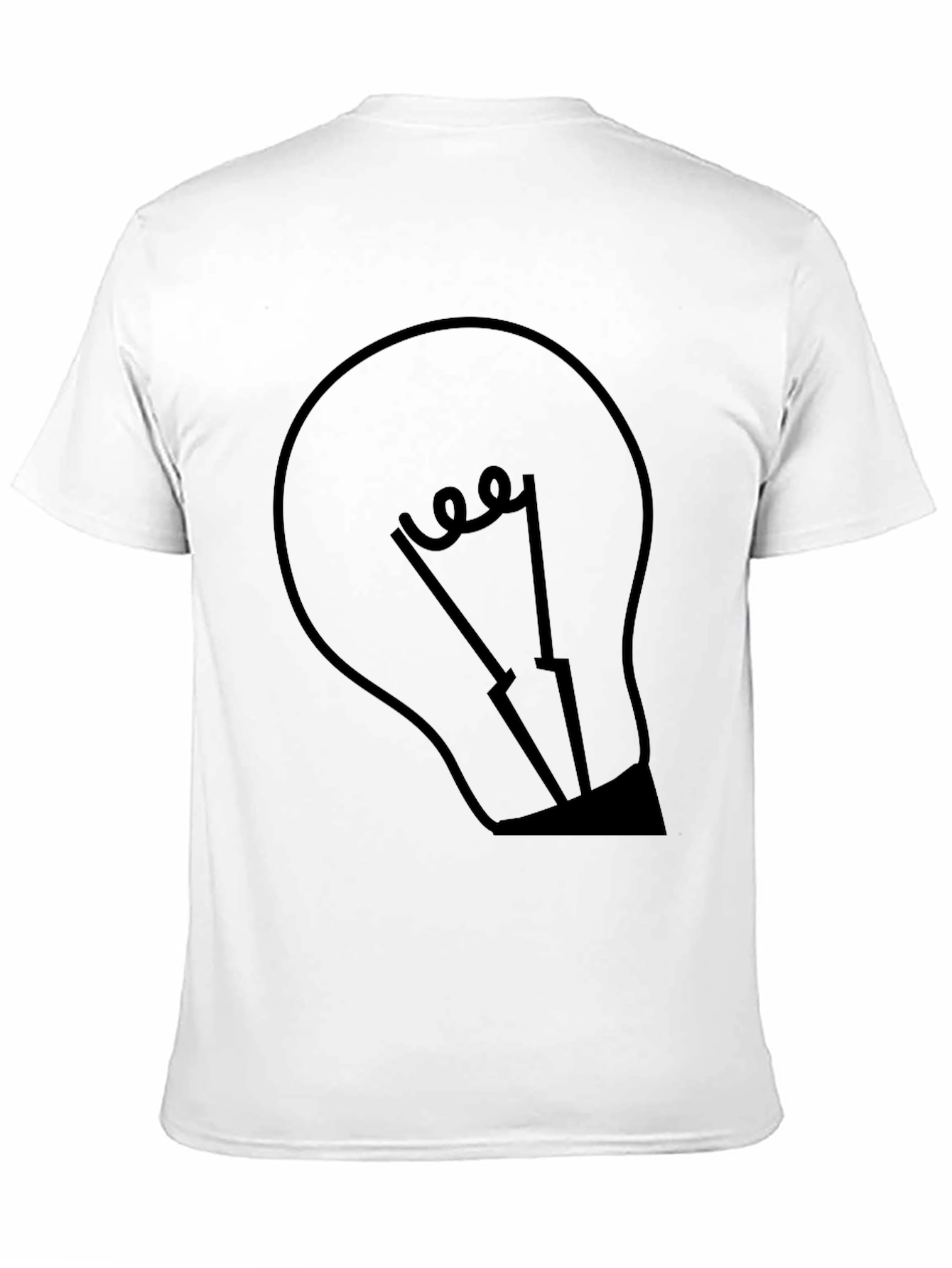 Mens Black Graphic Tee - Light Bulb Design