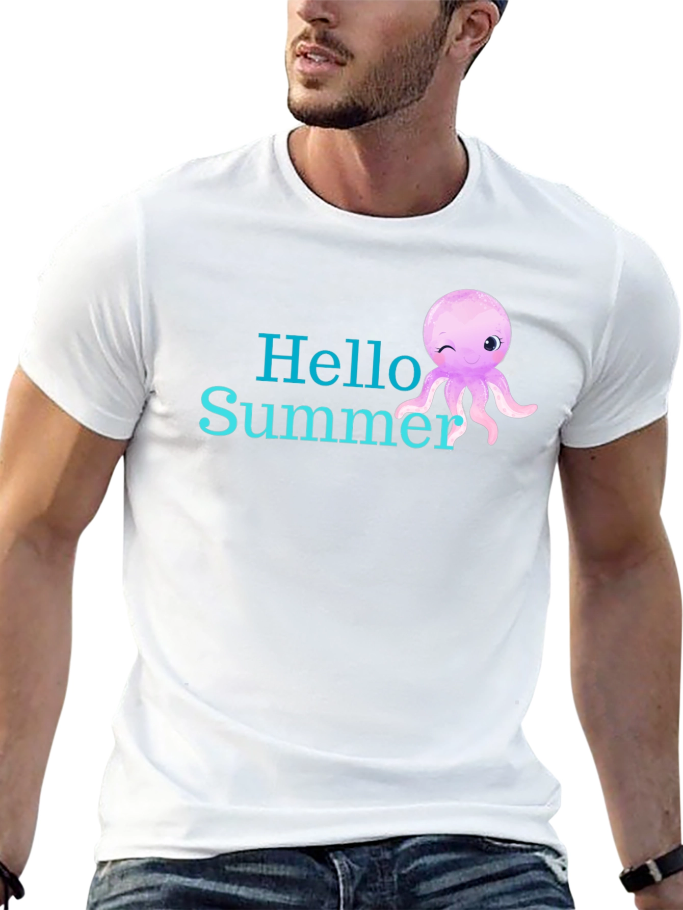 Hello Summer Octopus Graphic Tee