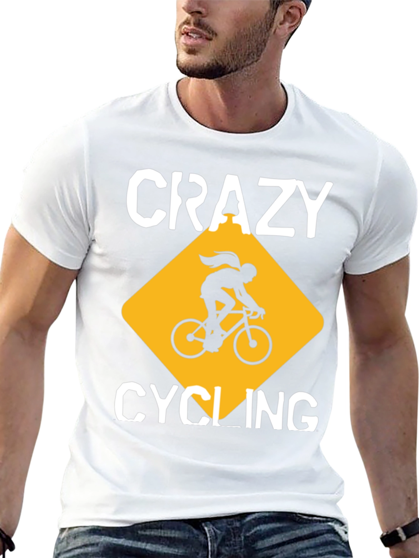 Crazy Cycling Graphic T-Shirt