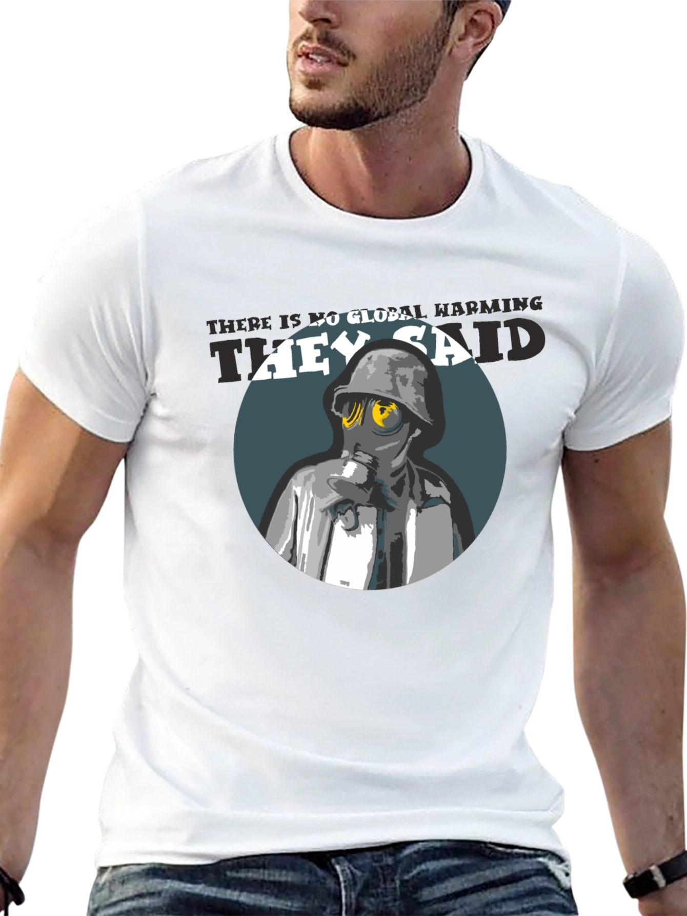 Global Warming T-Shirt - Gas Mask Design