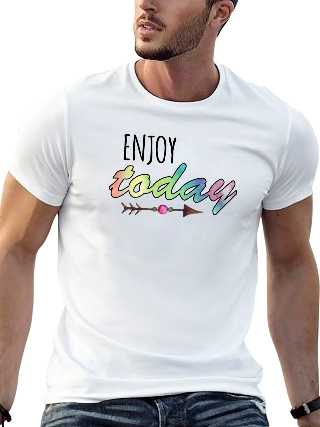 Enjoy Today Graphic Tee - Black