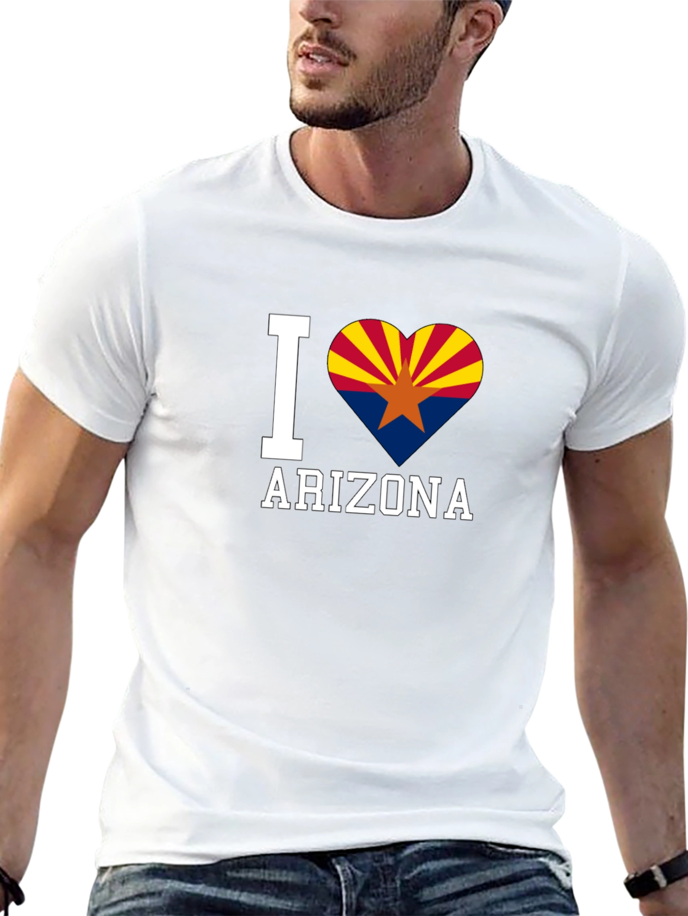 I Love Arizona T-Shirt - Black Cotton Tee