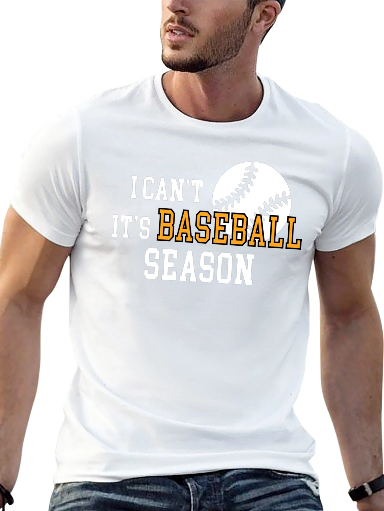 I Cant Its Baseball Season Black T-Shirt