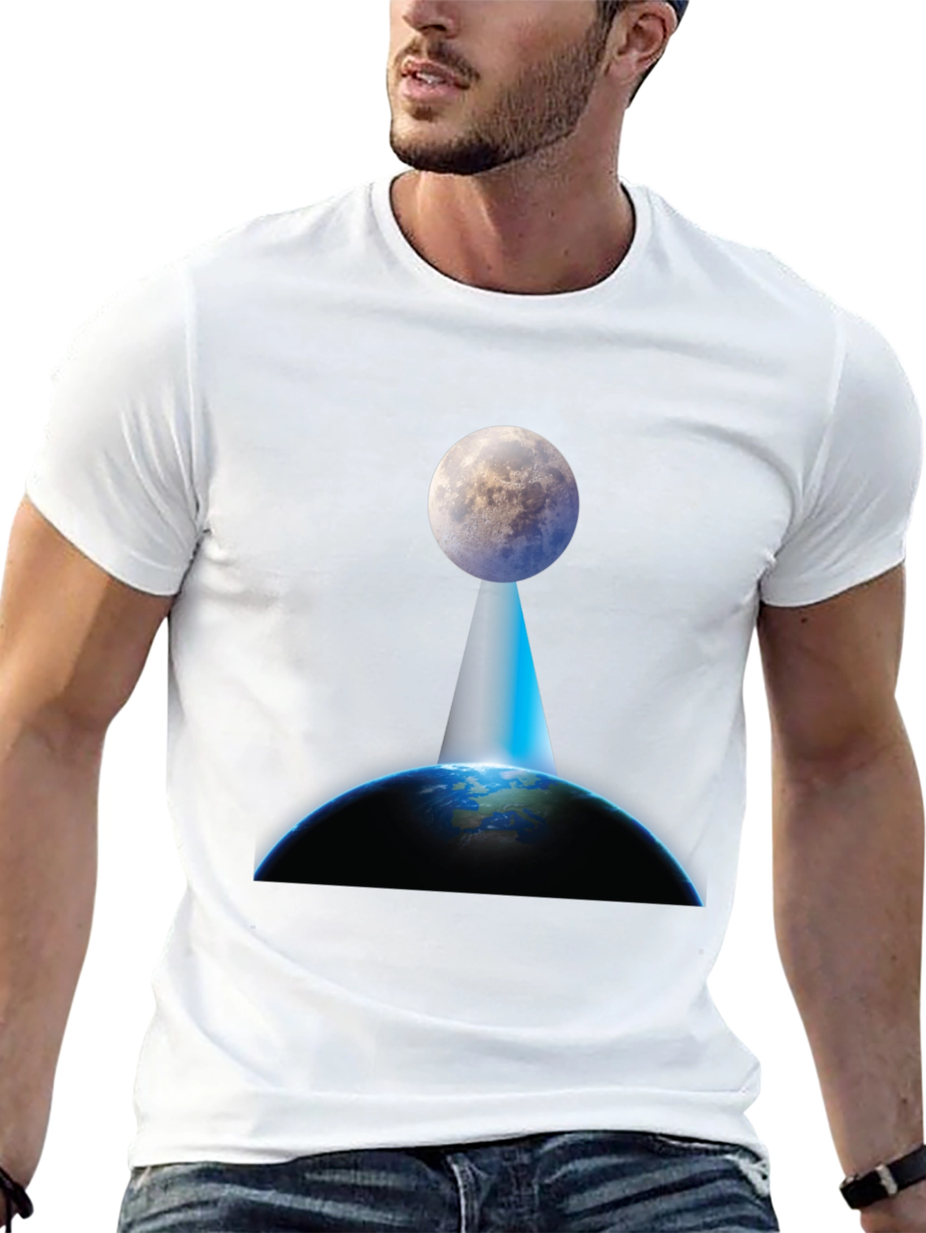 Earth to Moon Graphic Tee - Cosmic Design