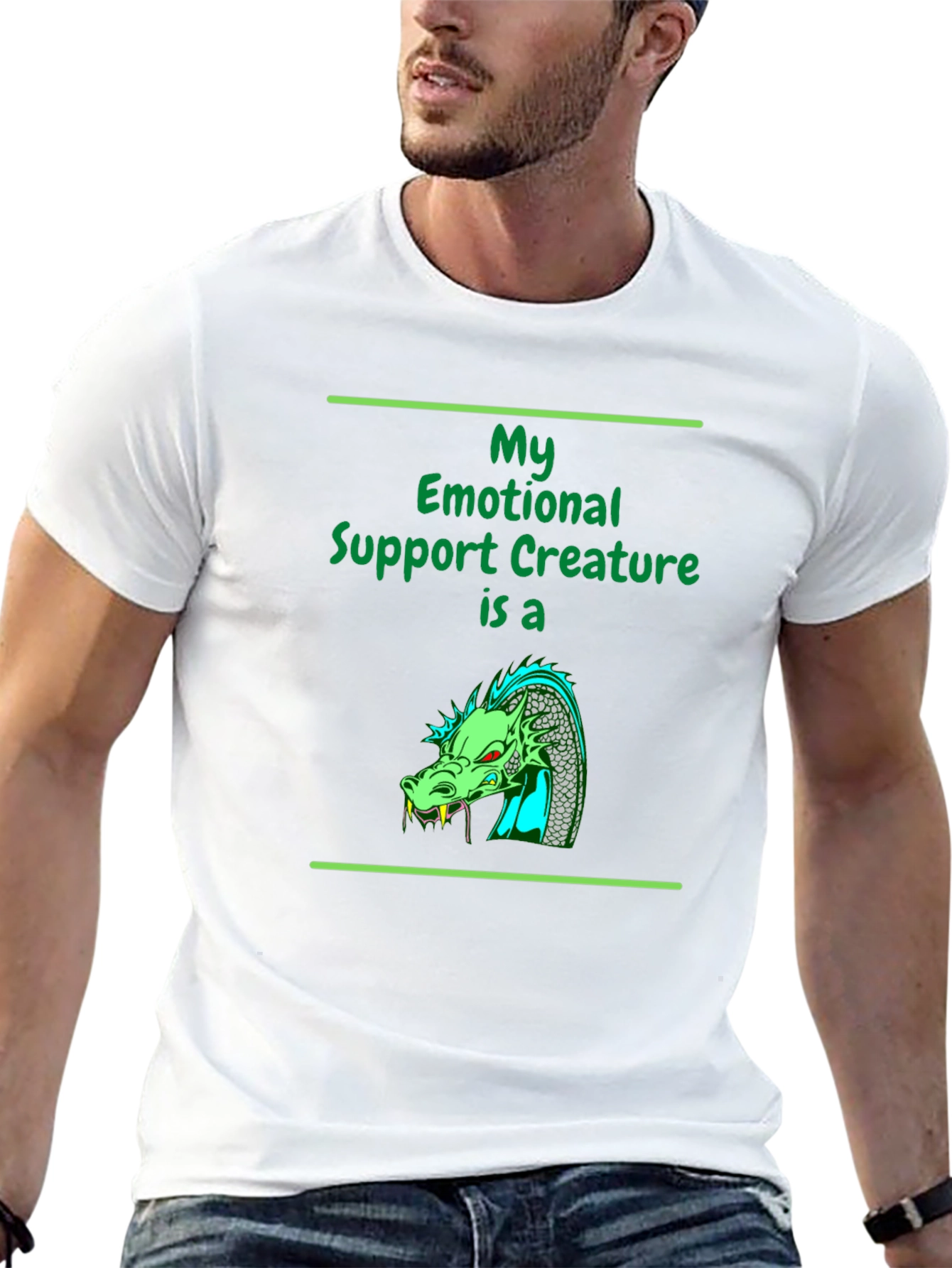 Emotional Support Dragon T-Shirt - Quirky Comfort