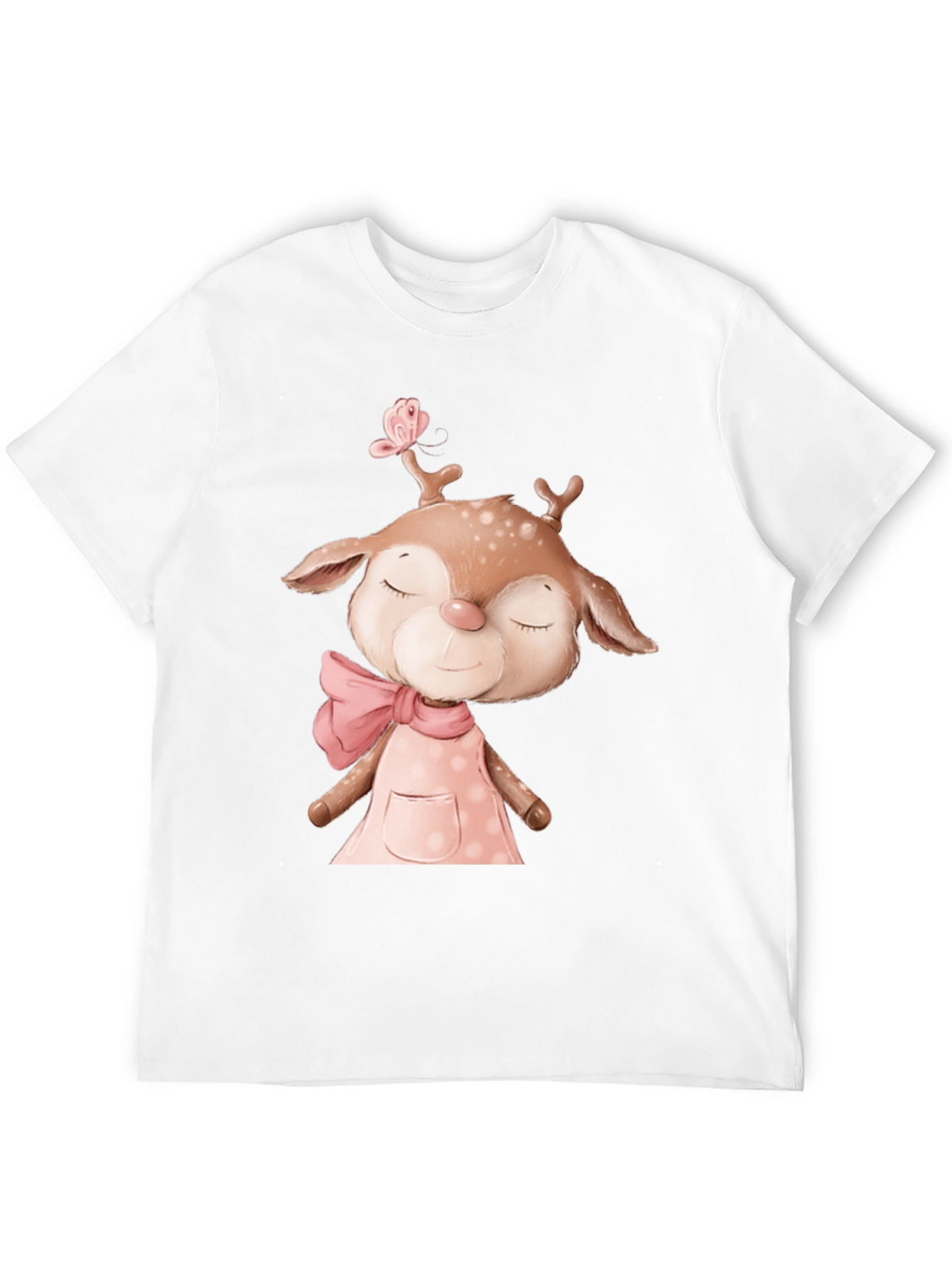 Cute Deer Graphic Tee - Soft Cotton Comfort