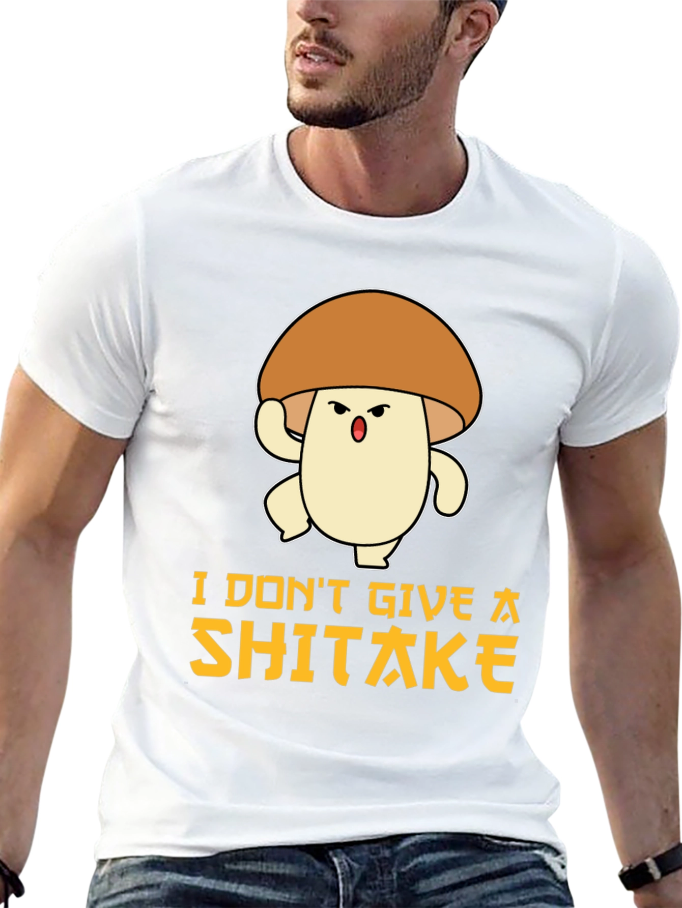 Funny Mushroom T-Shirt: I Dont Give A Shiitake