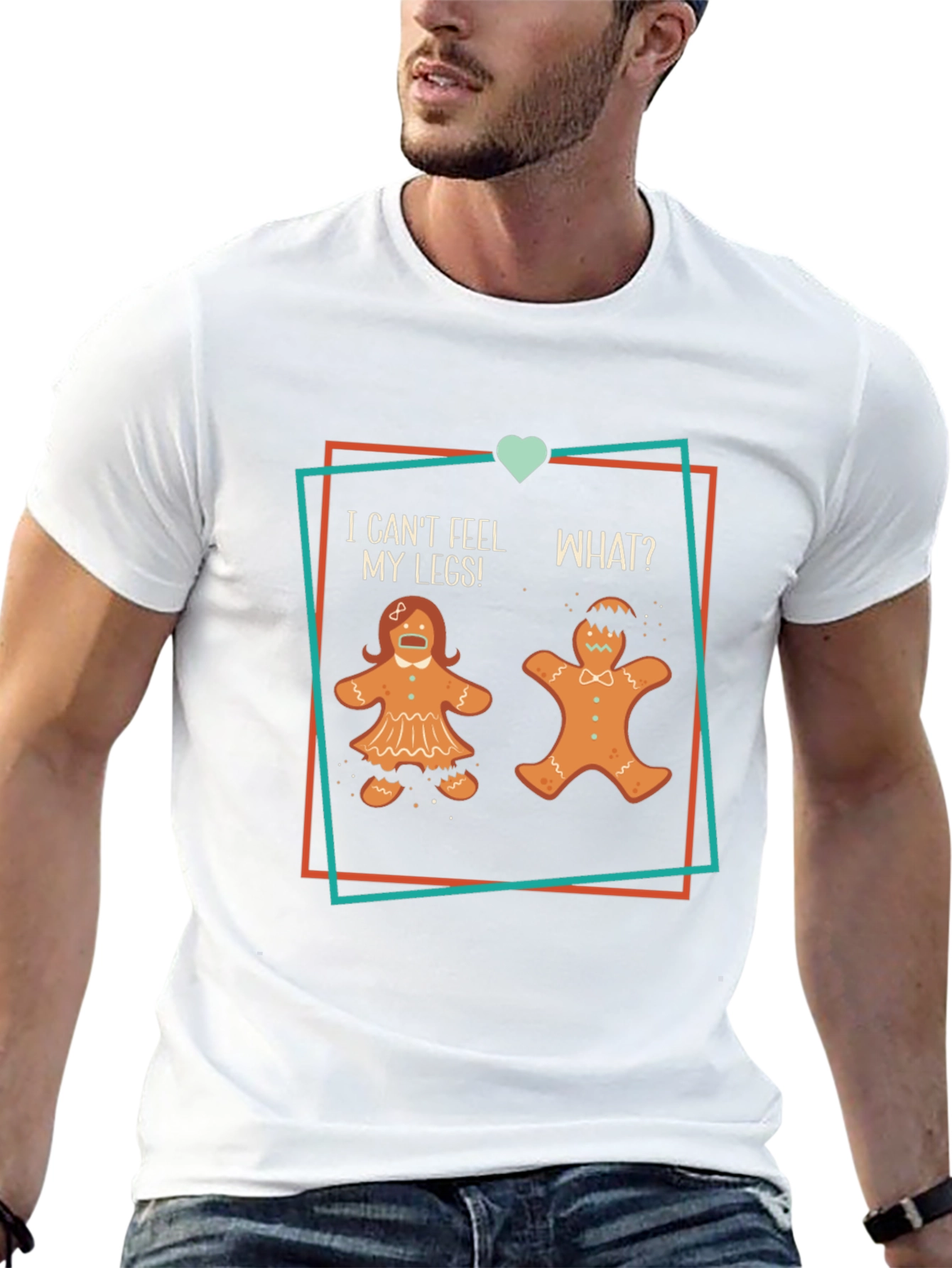 Funny Gingerbread Man T-Shirt: I Cant Feel My Legs!