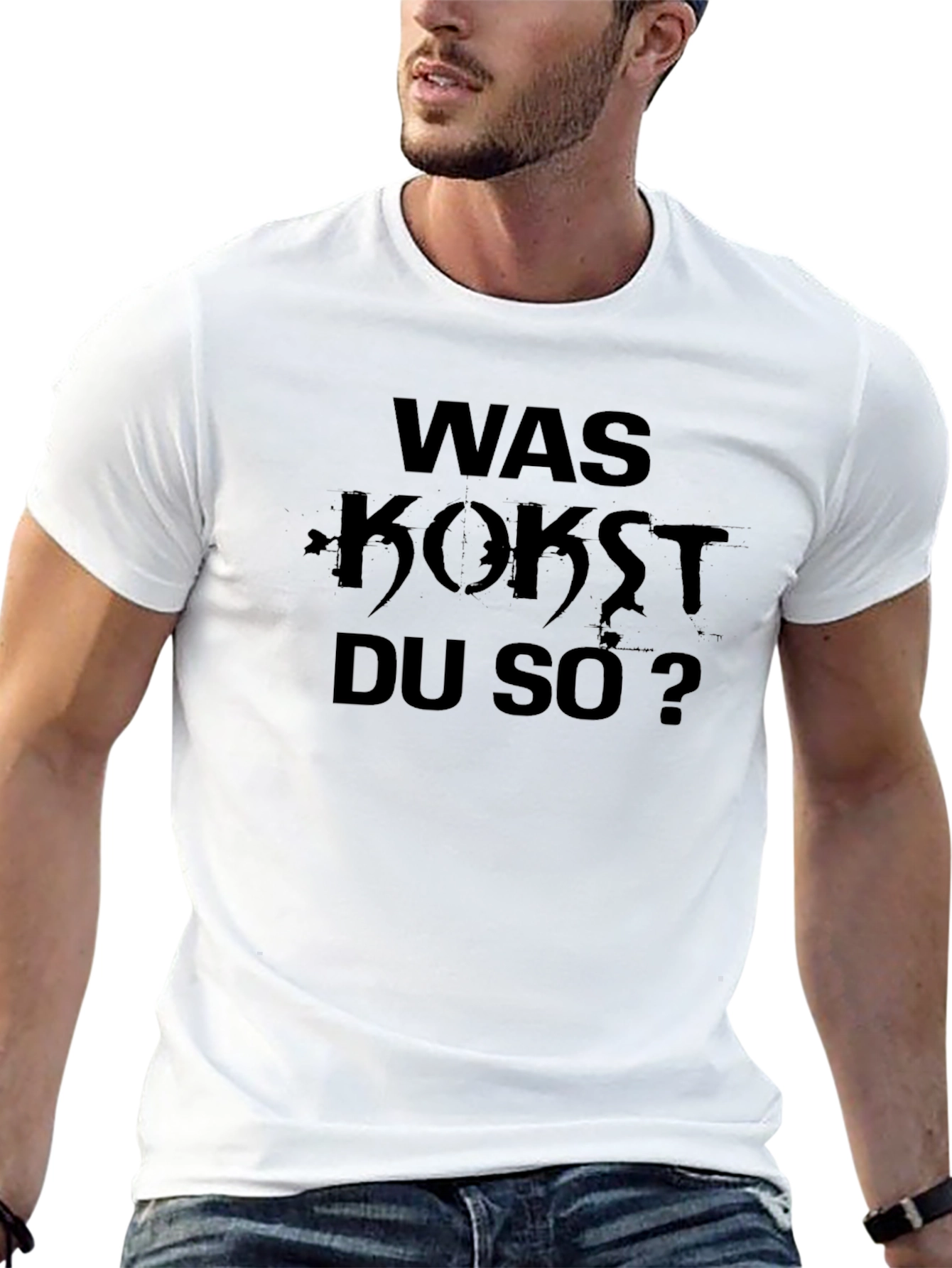 Was Kokst Du So? Black Graphic T-Shirt