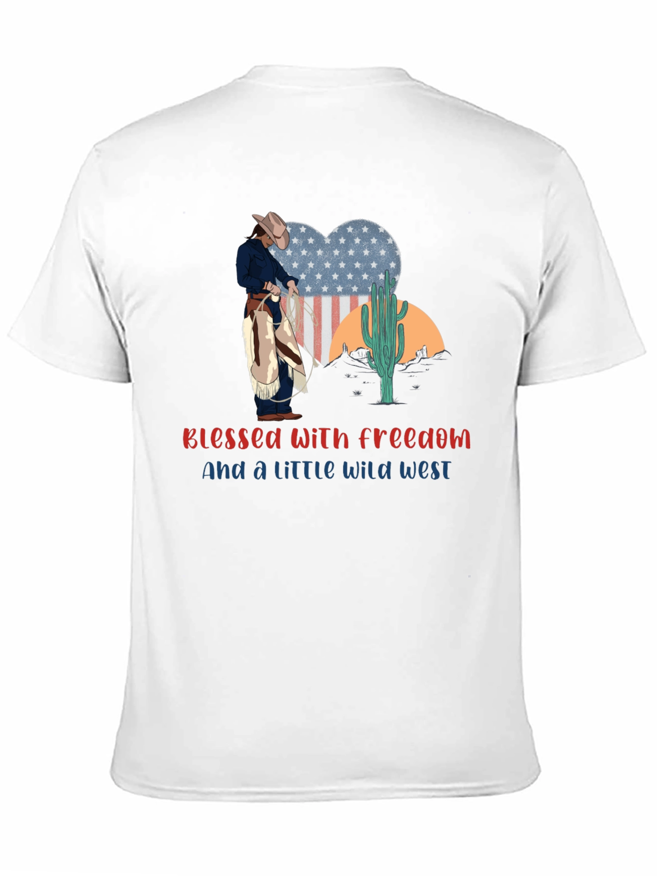 Blessed With Freedom Wild West Graphic Tee