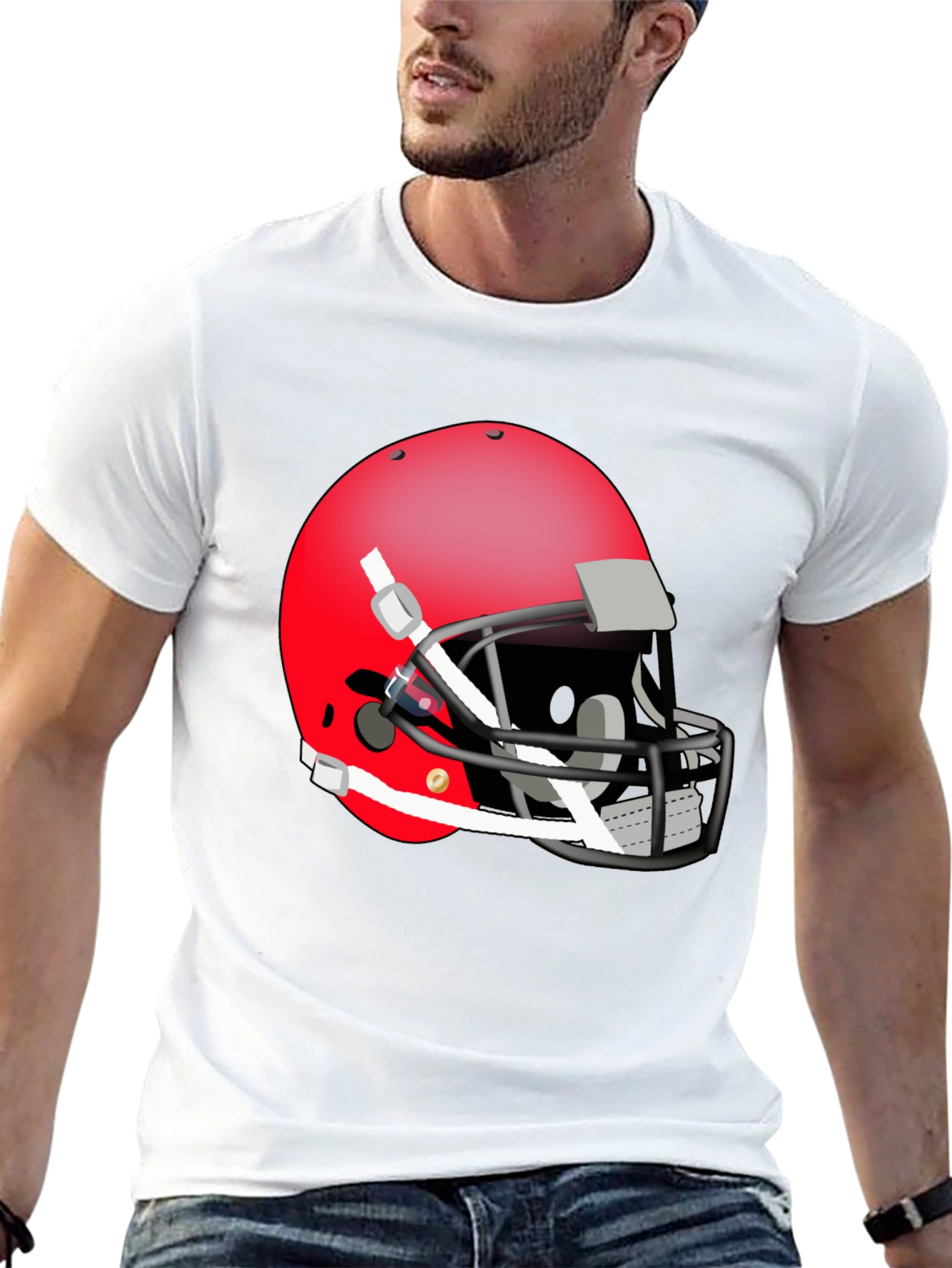 Football Helmet Graphic Tee