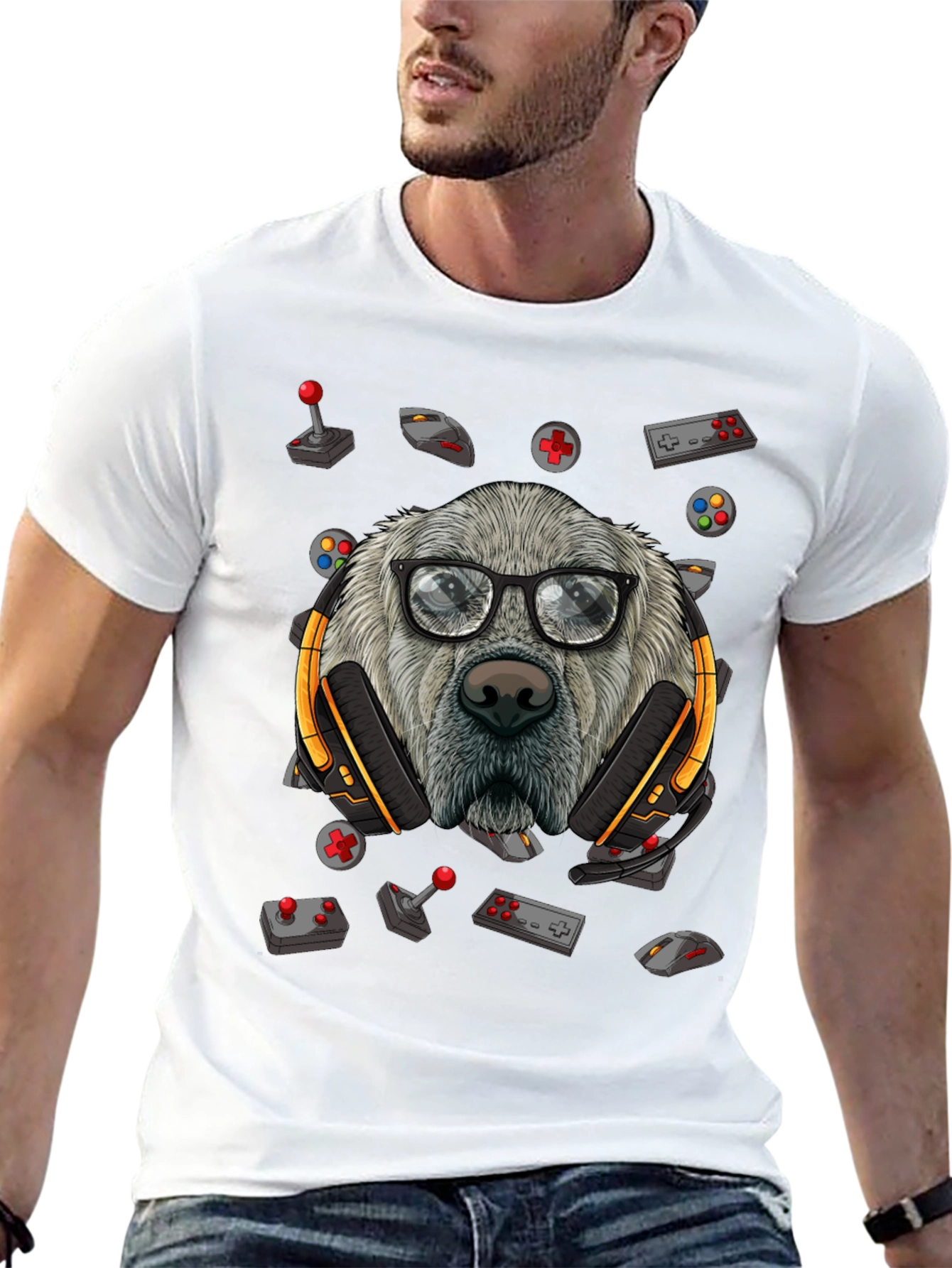 Gamer Dog T-Shirt: Playful & Cool!
