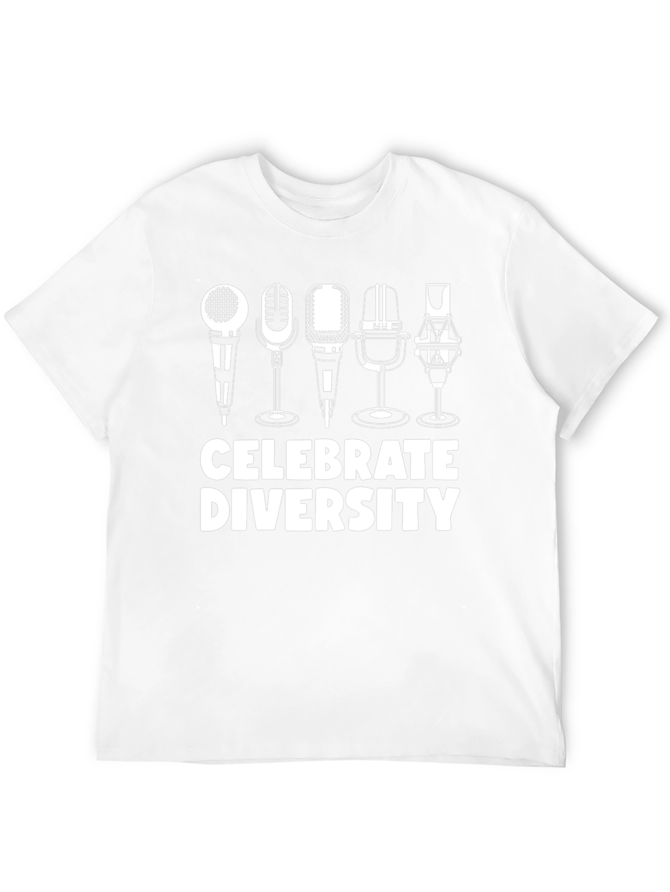 Celebrate Diversity T-Shirt - Microphone Graphic Tee