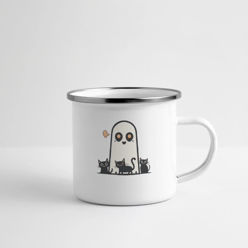 Ghost and black cat