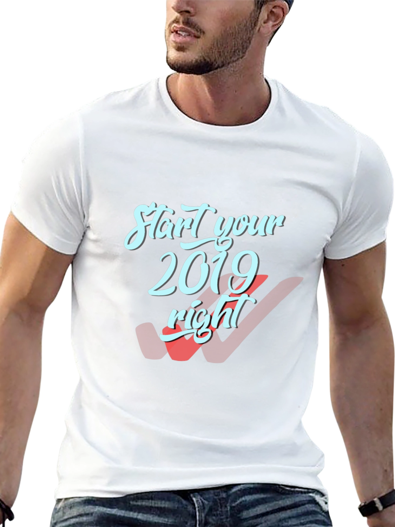 Start Your 2019 Right Mens Black T-Shirt