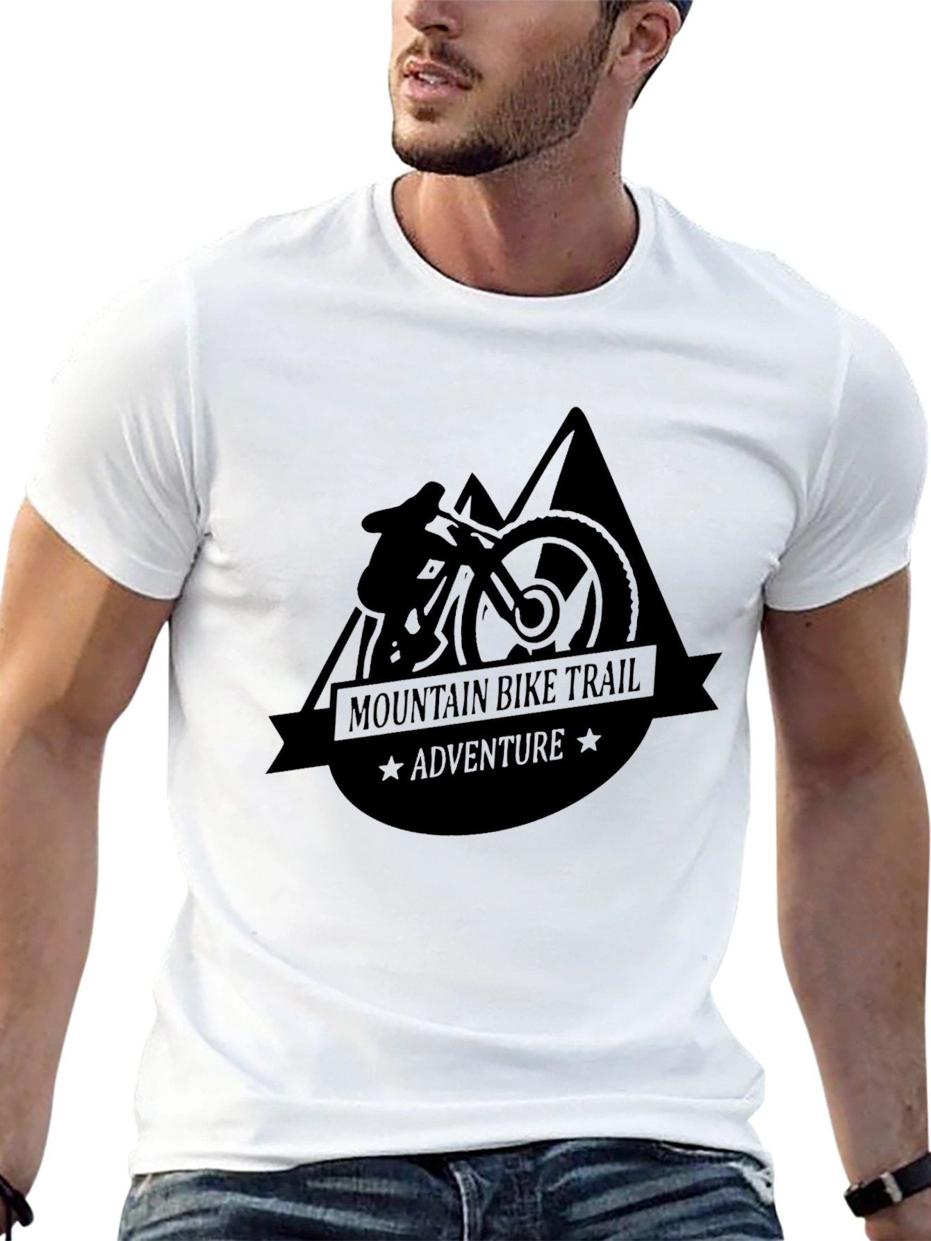 Mountain Bike Trail Adventure T-Shirt - Black