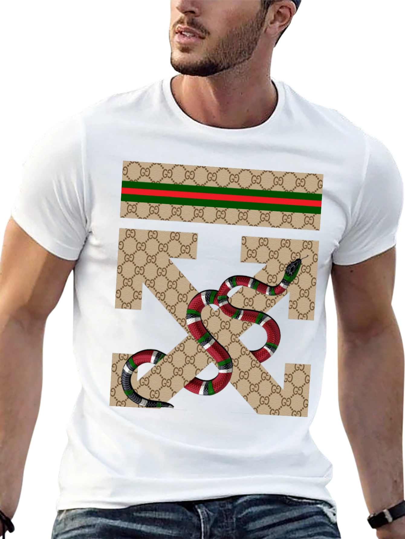 Gucci Snake Arrow T-Shirt - Black