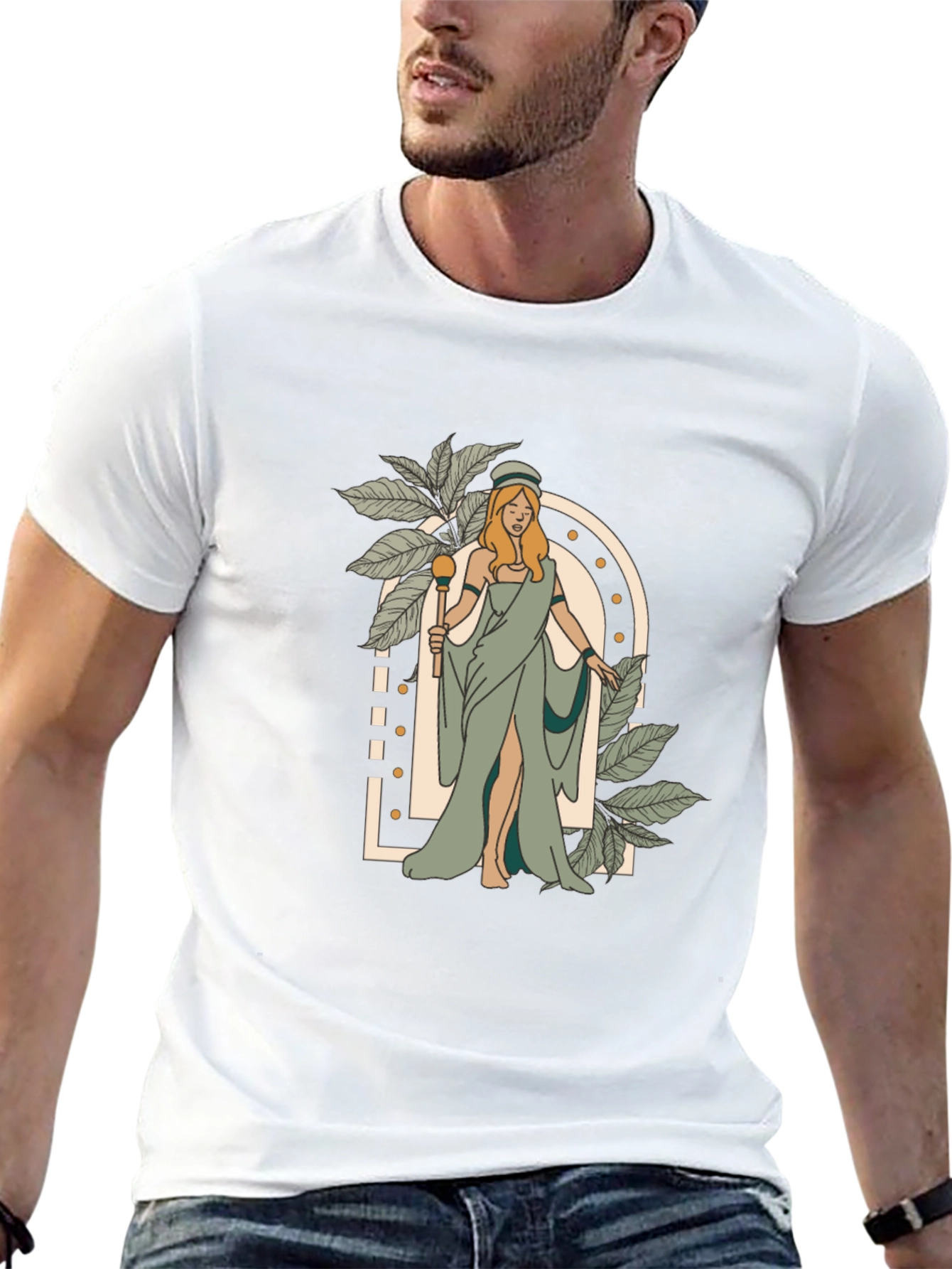 Goddess Graphic Tee - Black Cotton T-Shirt