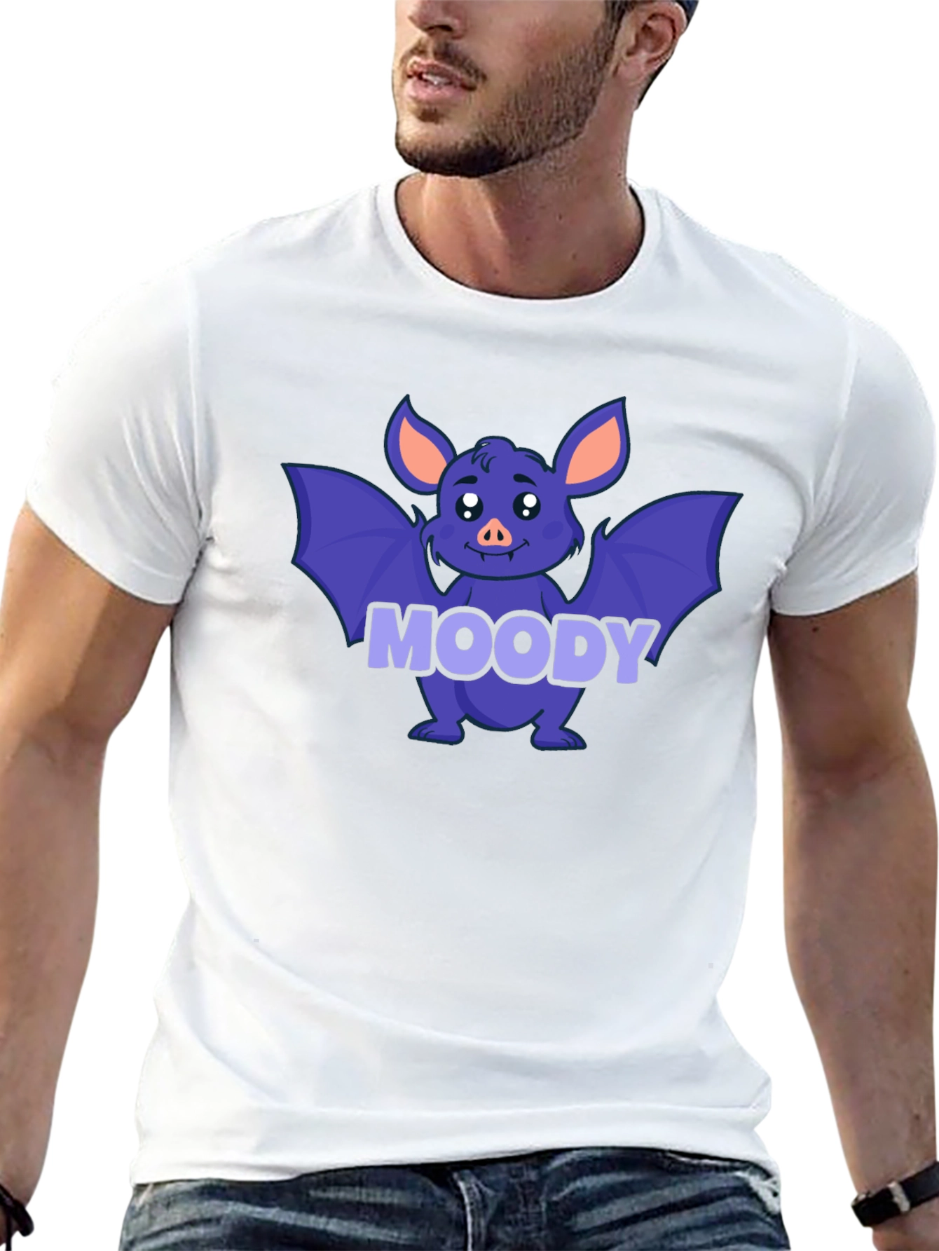 Moody Bat Graphic T-Shirt