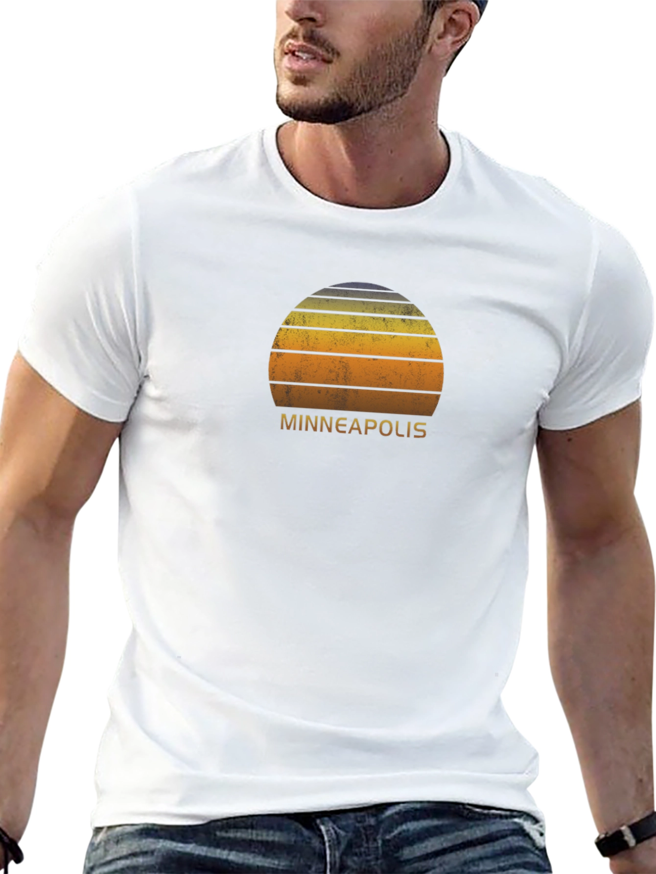 Minneapolis Retro Sunset Graphic T-Shirt