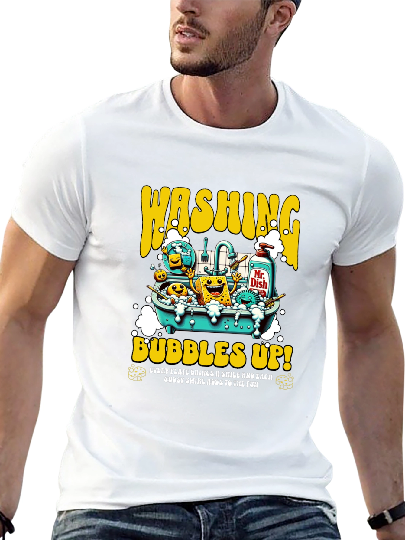Washing Bubbles Up! Graphic T-Shirt
