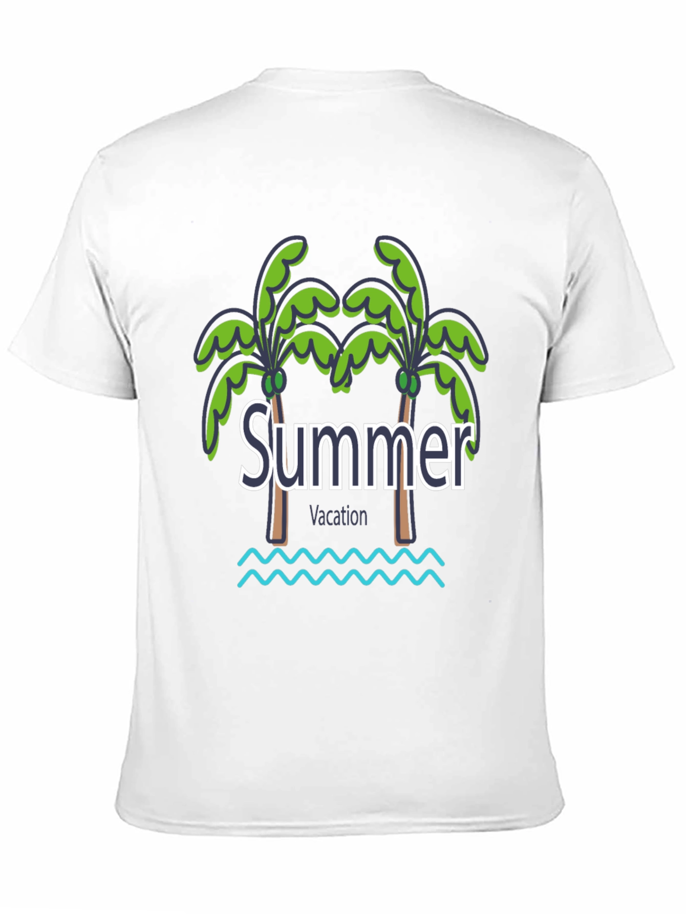 Summer Vacation Graphic Tee - Black