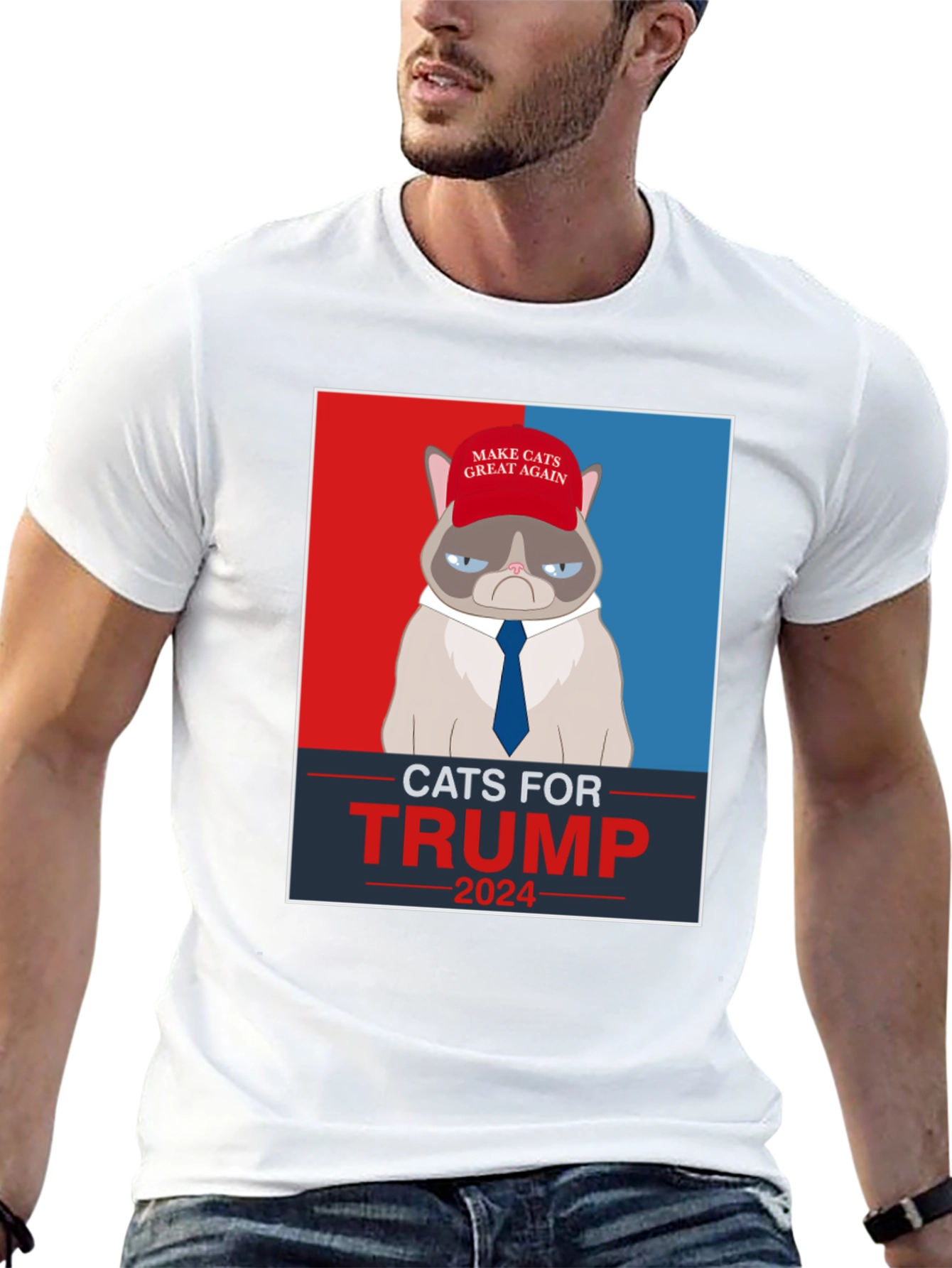 Cats For Trump 2024 Political T-Shirt