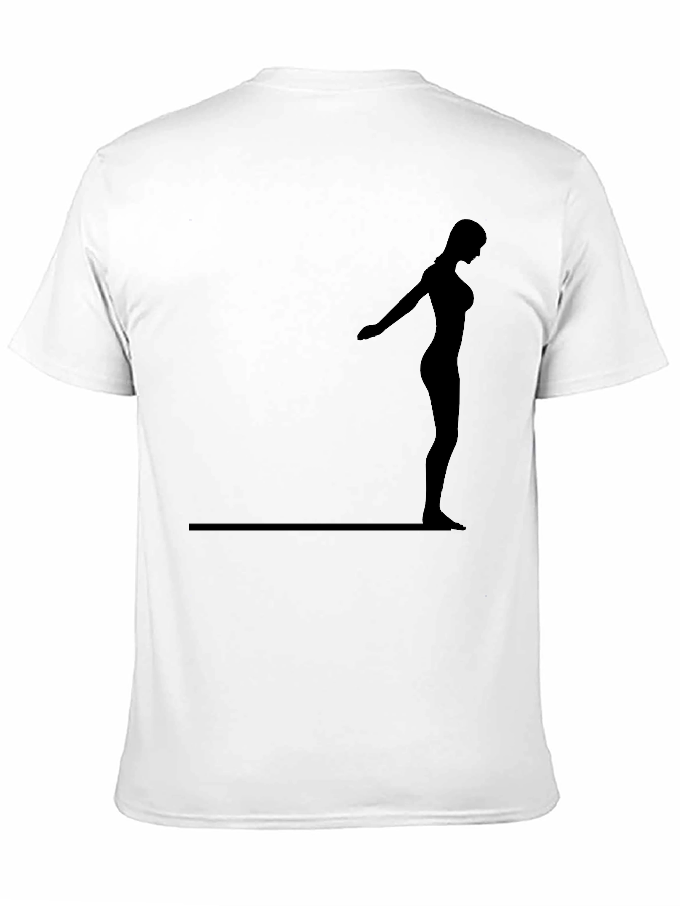 Black Yoga Silhouette Tee - Mens Casual Shirt
