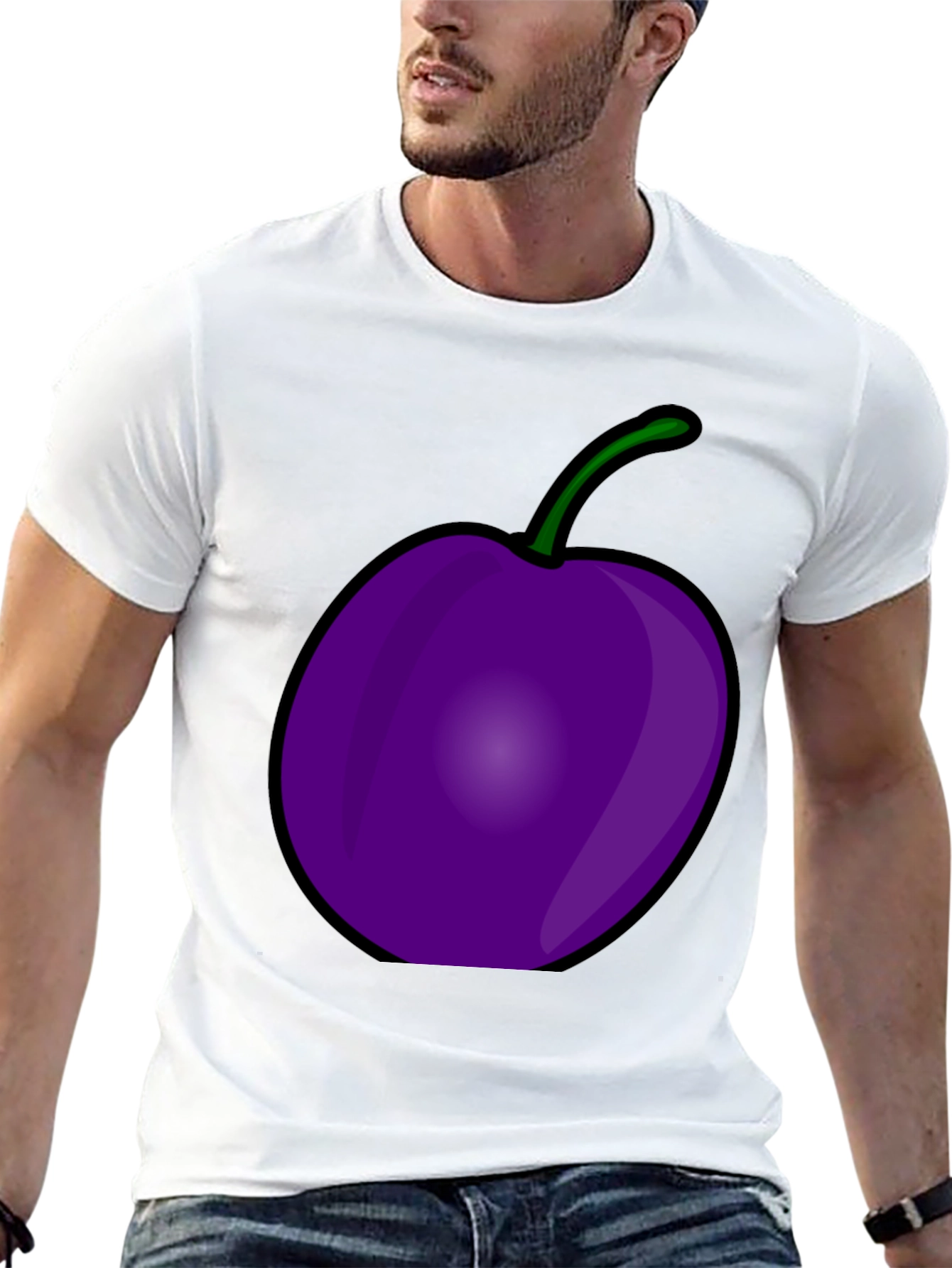 Plum Graphic Black T-Shirt