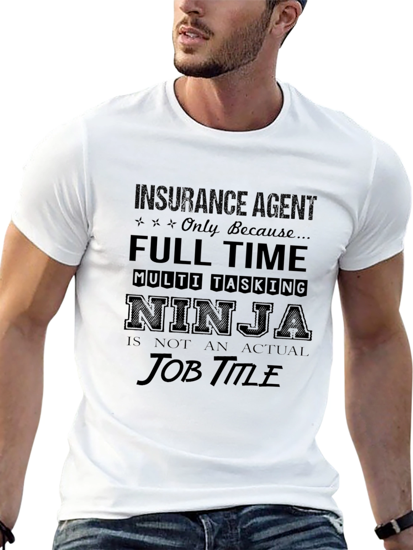 Insurance Agent Full Time Ninja T-Shirt