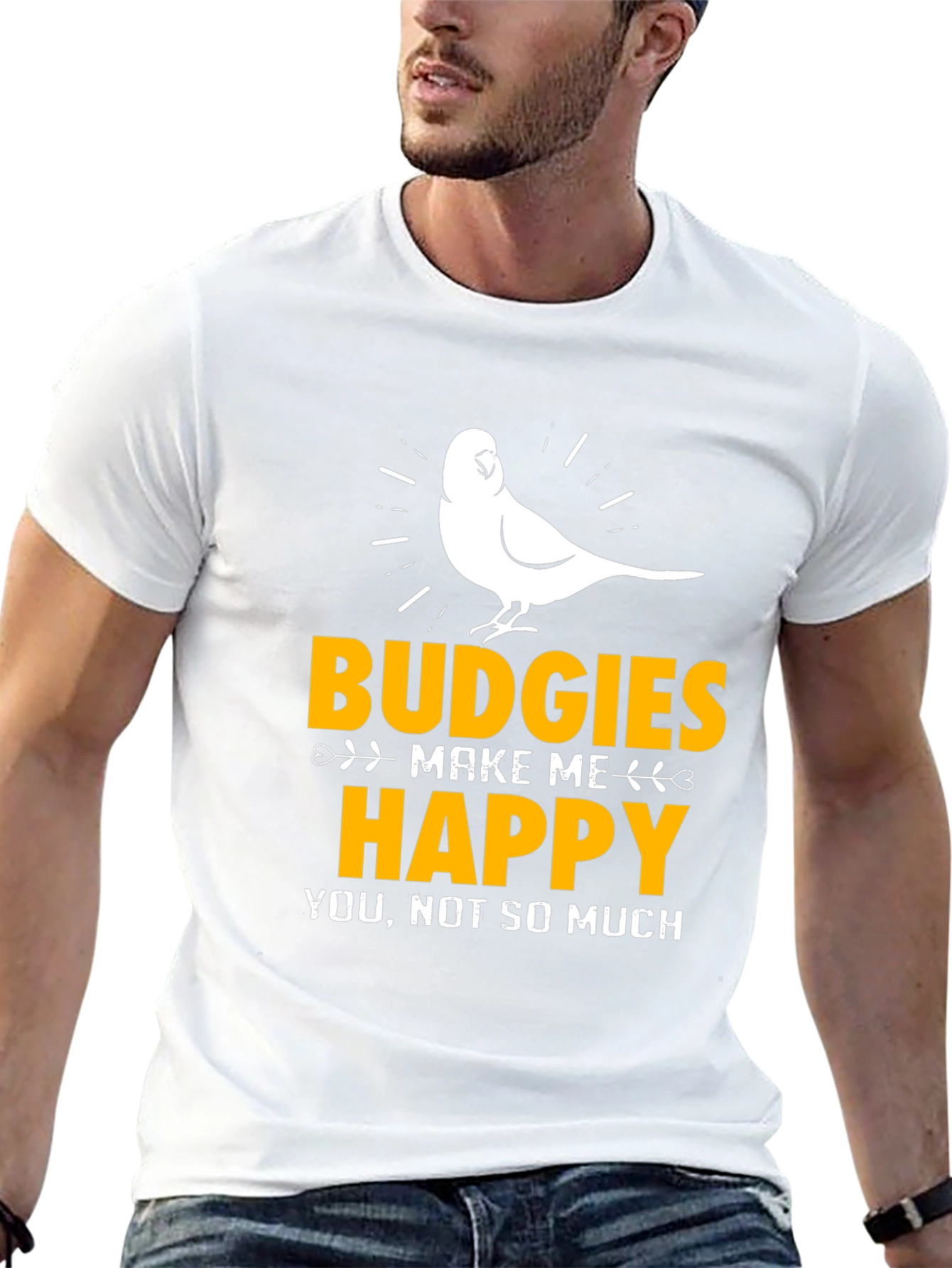 Budgies Make Me Happy Graphic Tee
