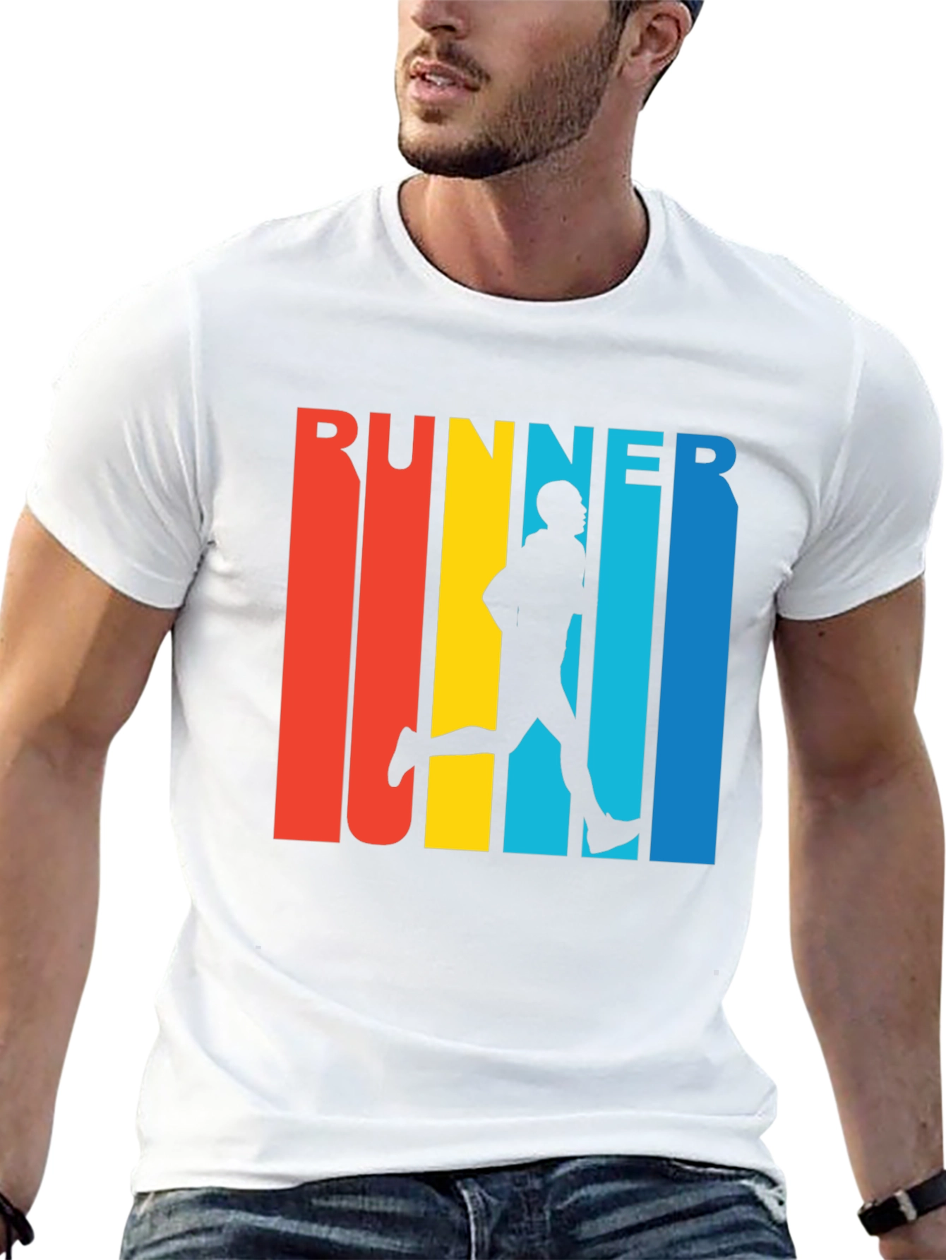 Retro Runner Graphic Tee - Black