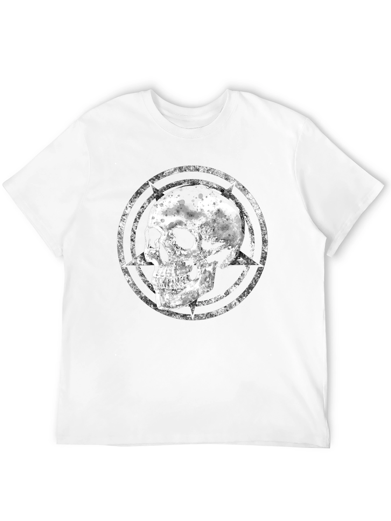Skull Graphic Tee - Black Cotton Blend