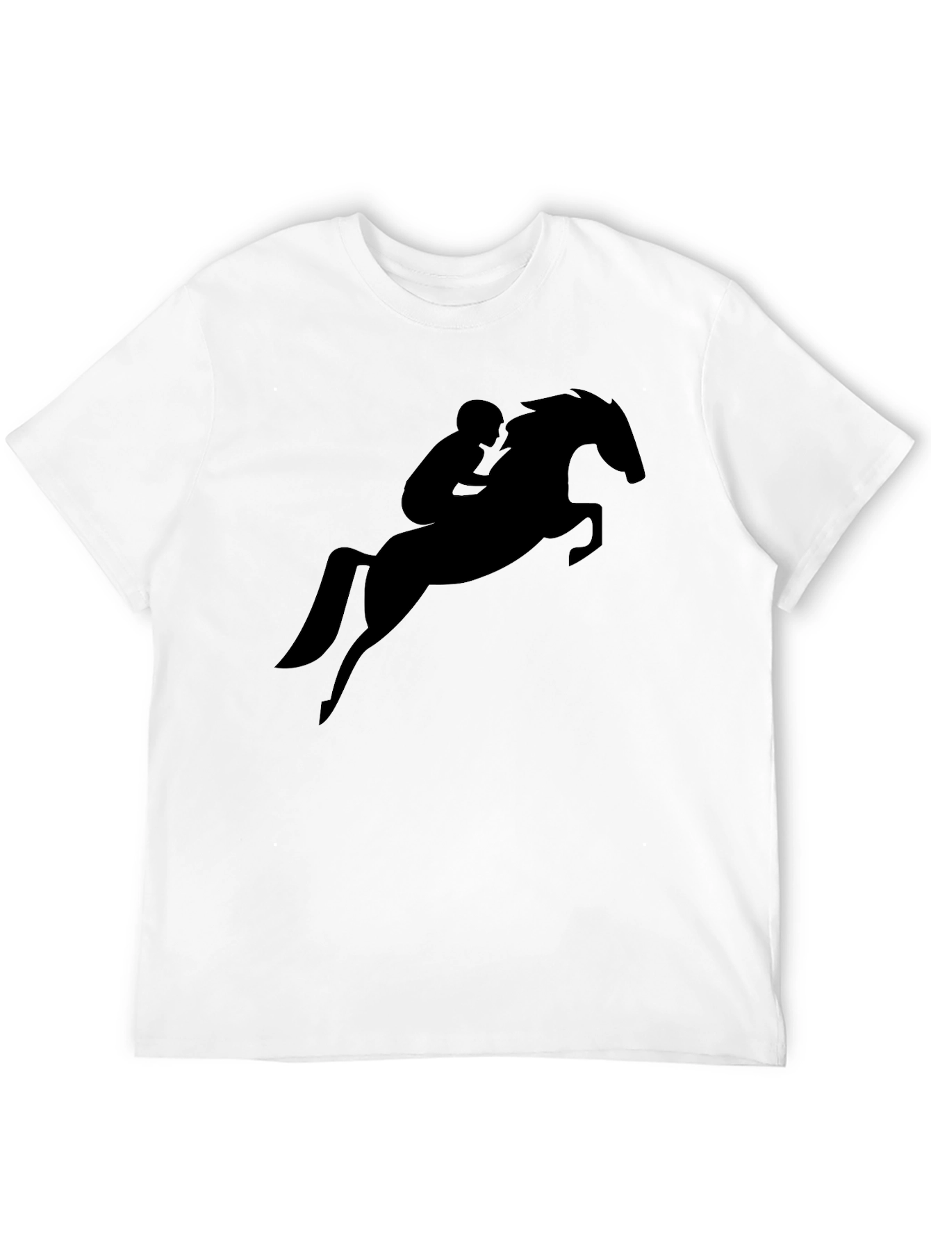 Equestrian Rider T-Shirt - Black Horse Graphic Tee