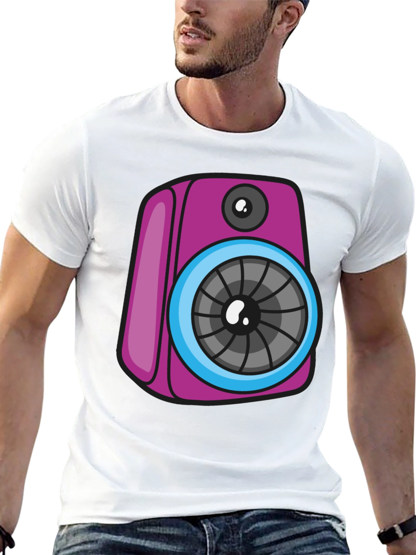 Funky Speaker Graphic Tee - Black