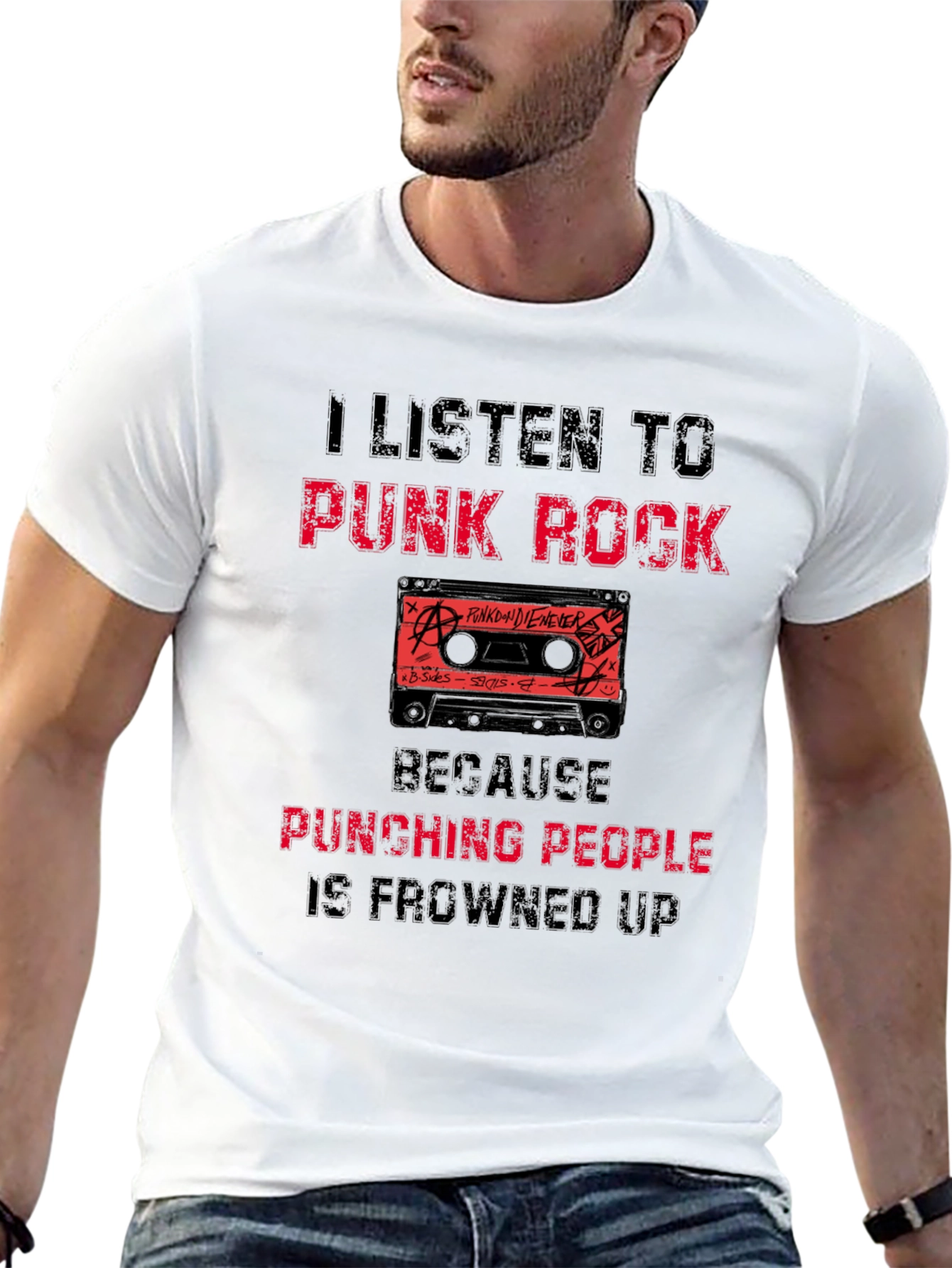 Punk Rock Music T-Shirt - Sarcastic Cassette Tee