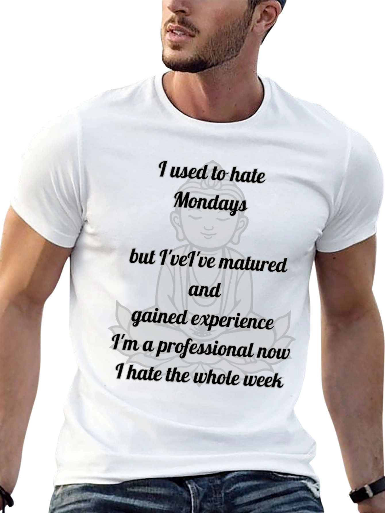 Funny Buddha Monday Hater T-Shirt