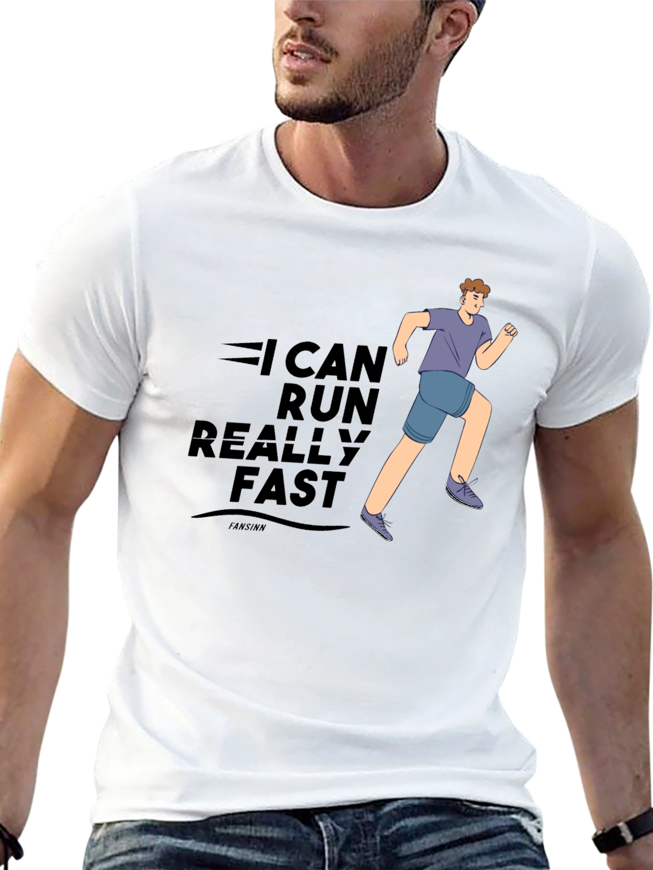 I Can Run Really Fast Black T-Shirt