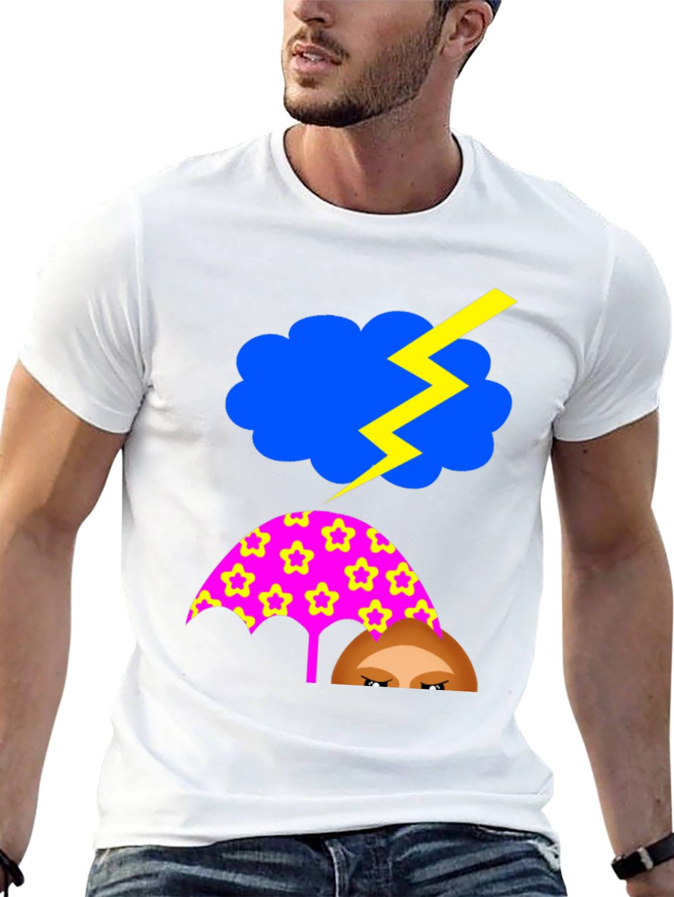 Funny Weather T-Shirt: Stormy Cloud Umbrella Tee
