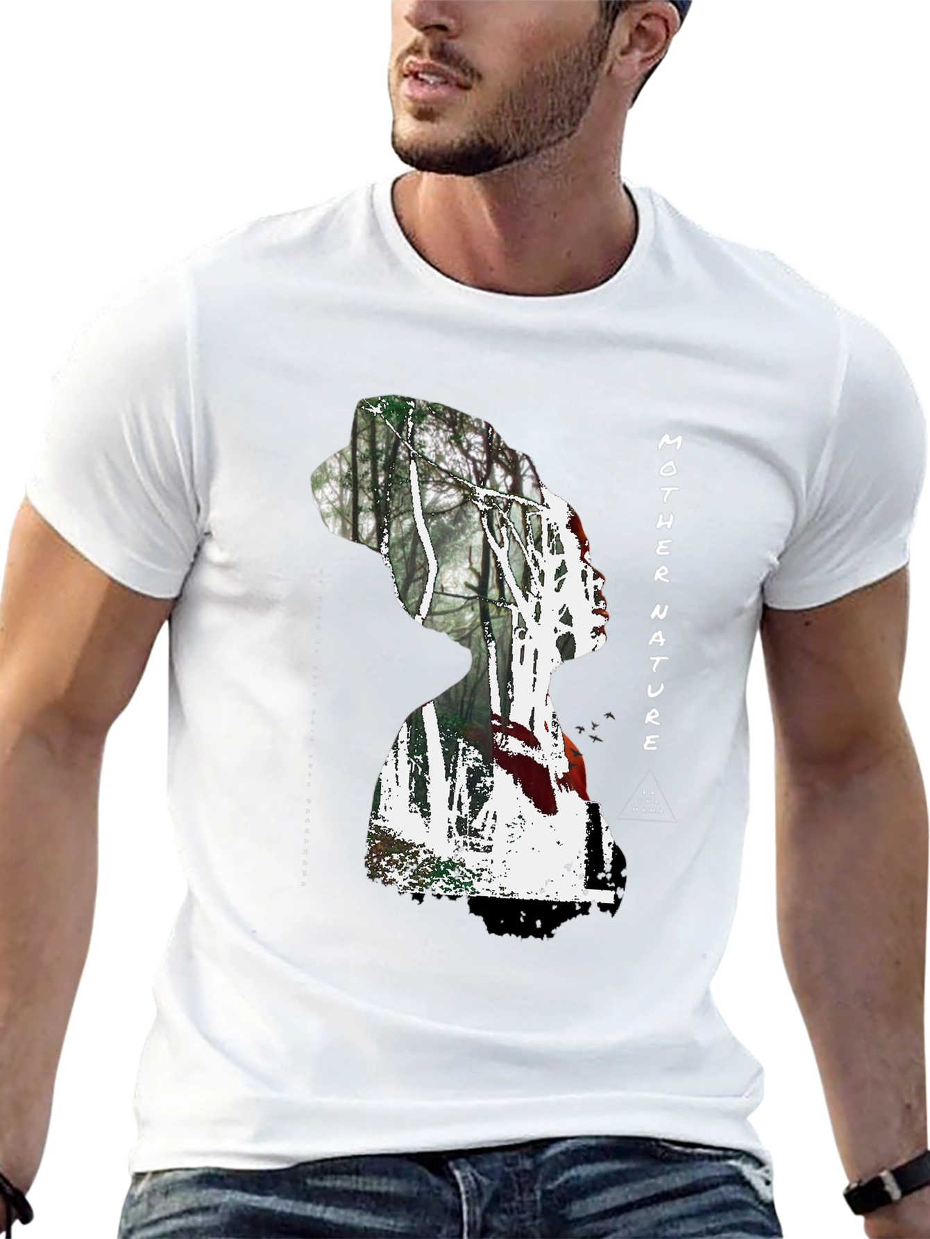 Mother Nature Graphic Print T-Shirt - Black