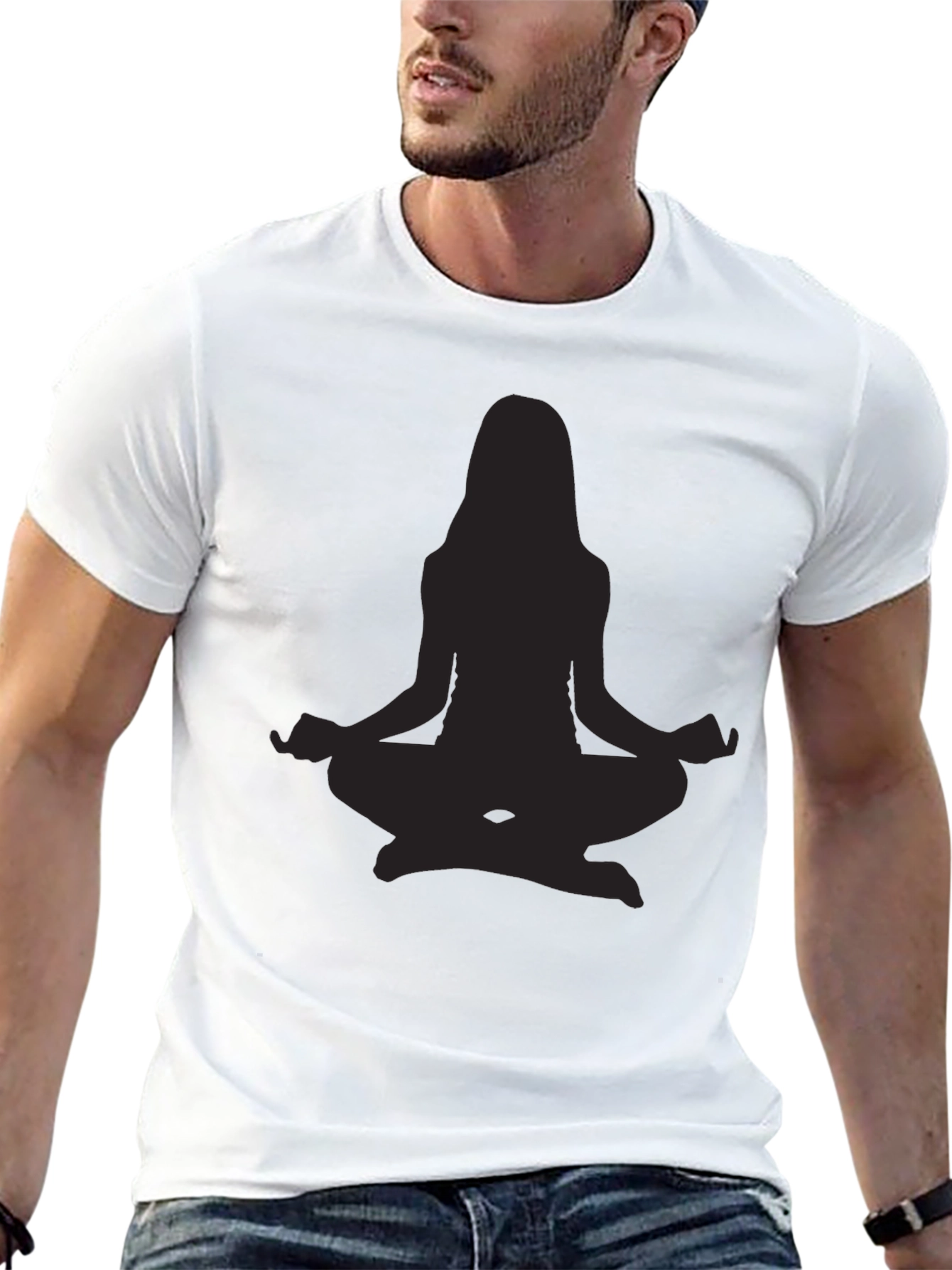 Yoga Silhouette Black T-Shirt